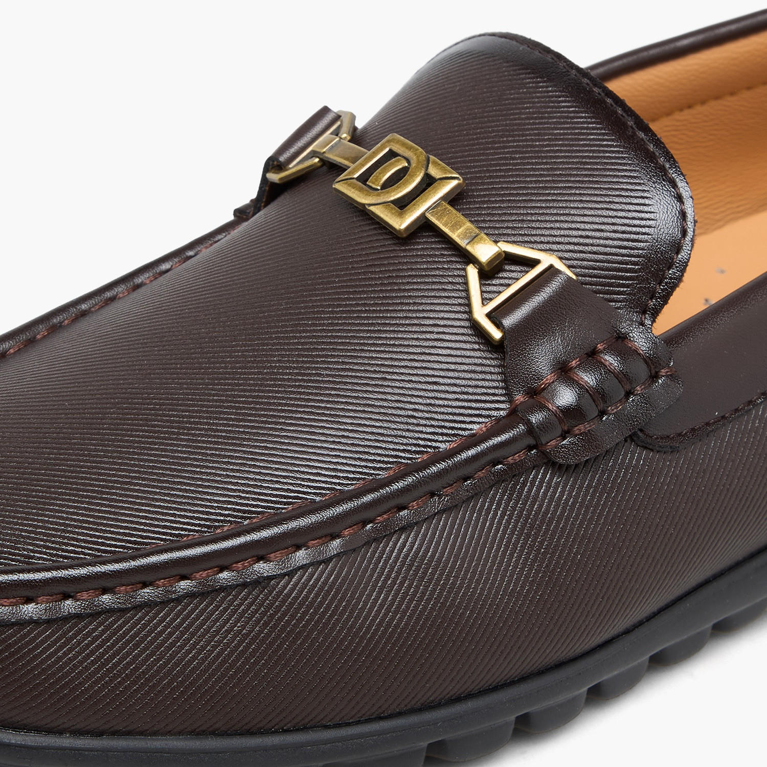 Duchini Men Metallic Accent Slip-On Loafers-men-shoes-formalshoes-image-4