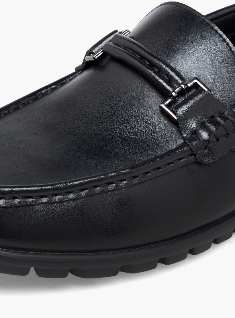 Duchini Men Metallic Accent Loafer-men-shoes-formalshoes-image-4