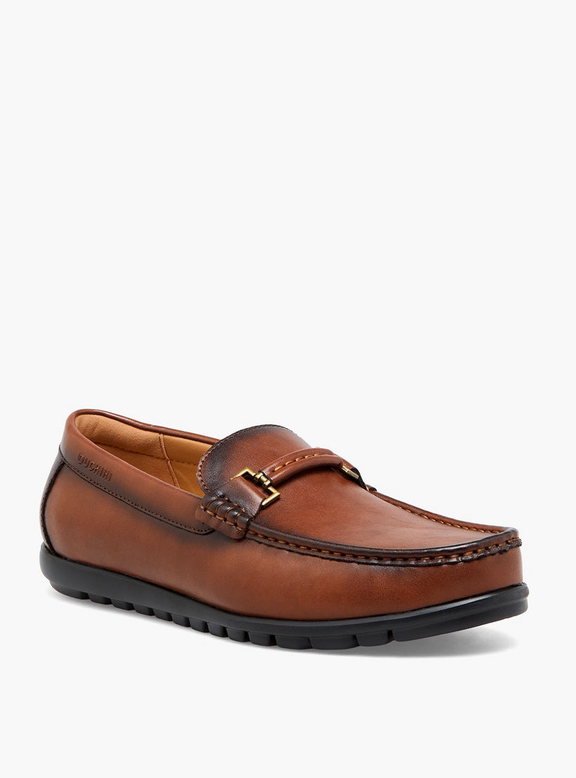Duchini Men Metallic Accent Loafer-men-shoes-formalshoes-image-2
