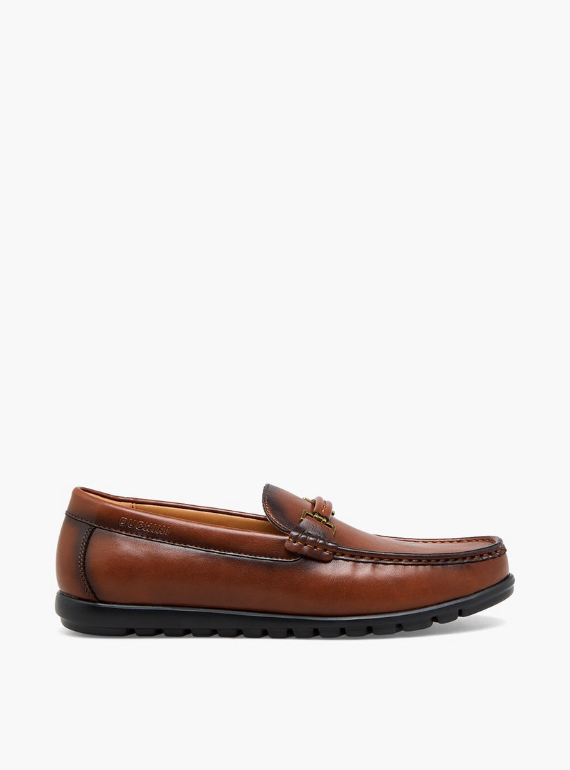 Duchini Men Metallic Accent Loafer-men-shoes-formalshoes-image-3