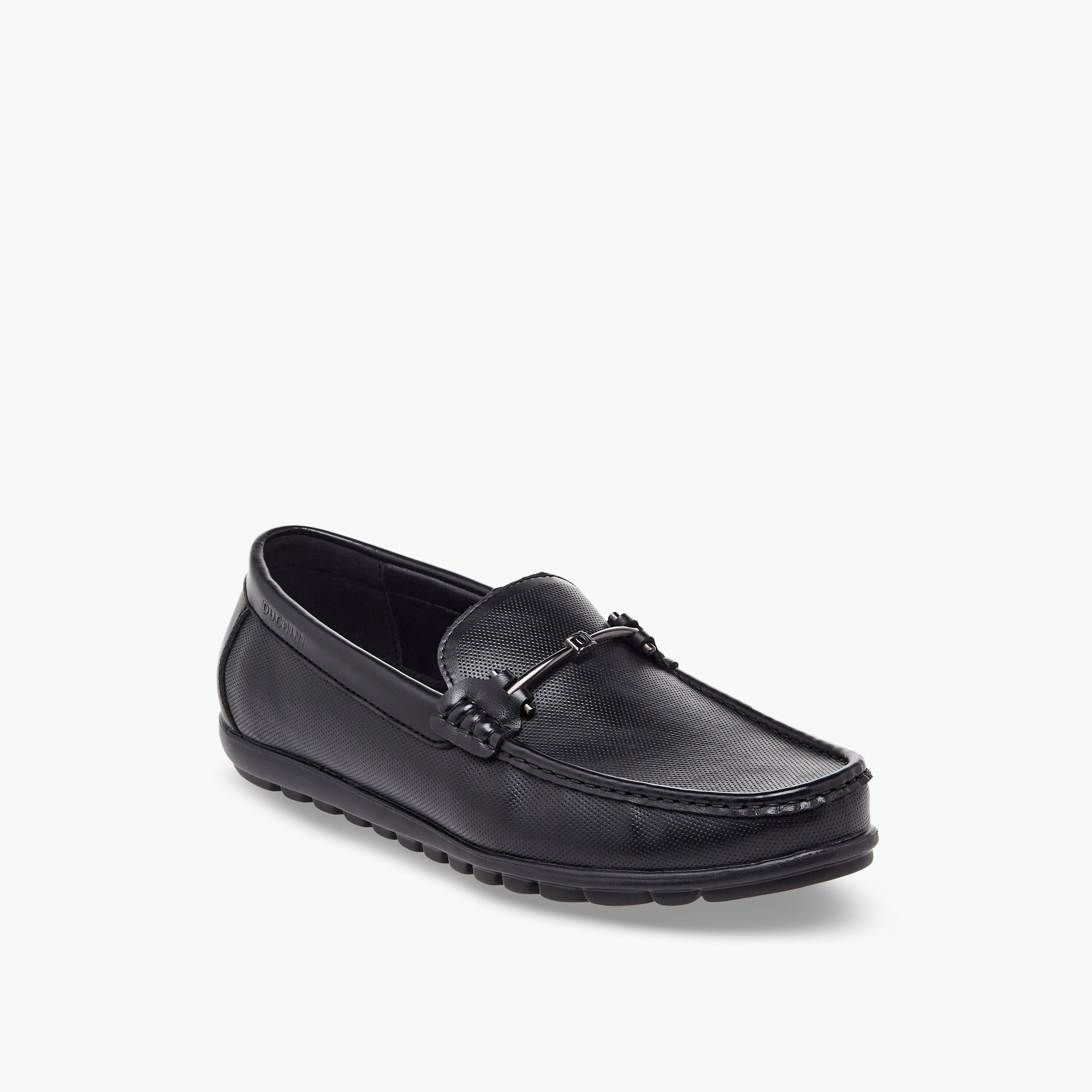 Duchini Men Textured Slip-On Loafers-men-shoes-formalshoes-image-2