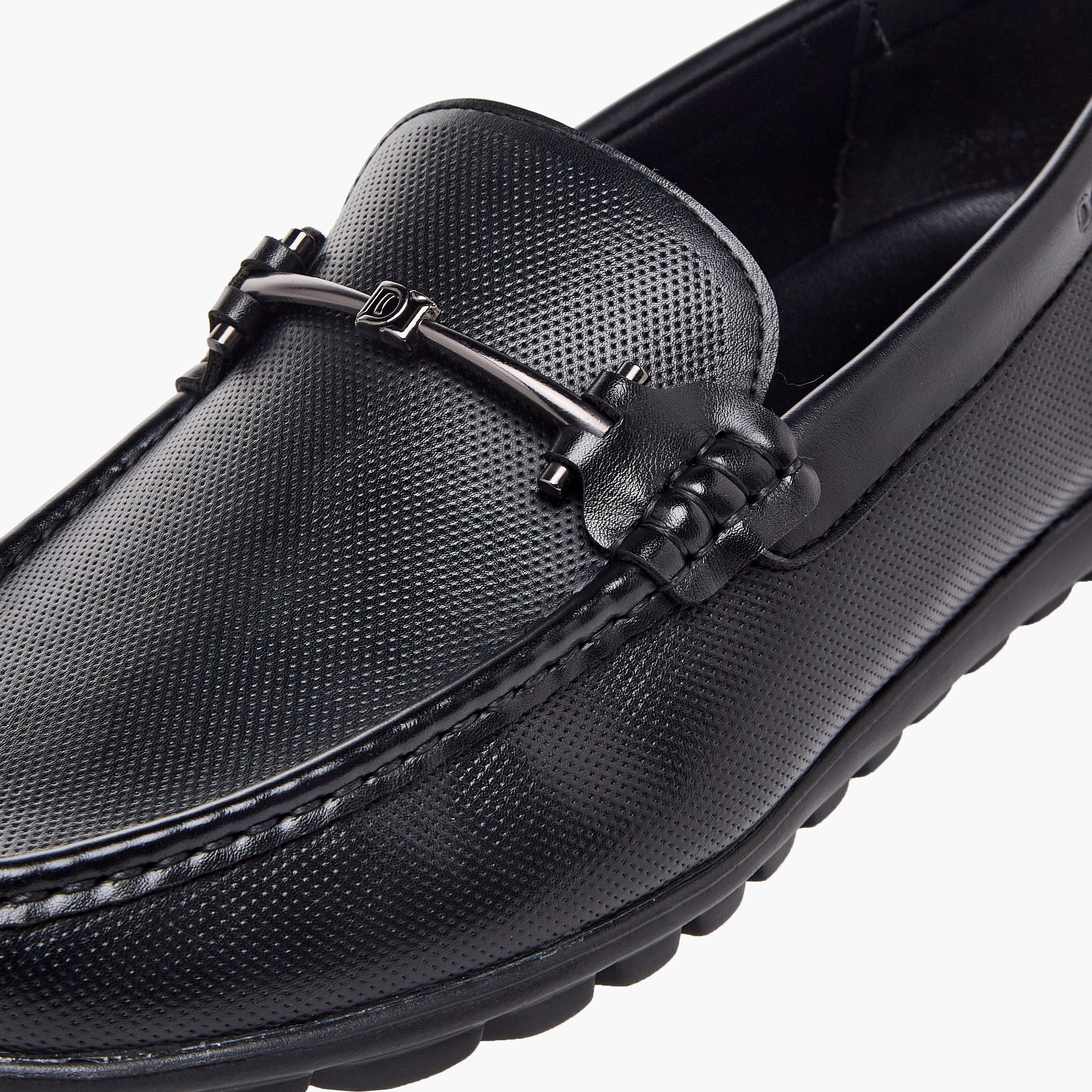 Duchini Men Textured Slip-On Loafers-men-shoes-formalshoes-image-7