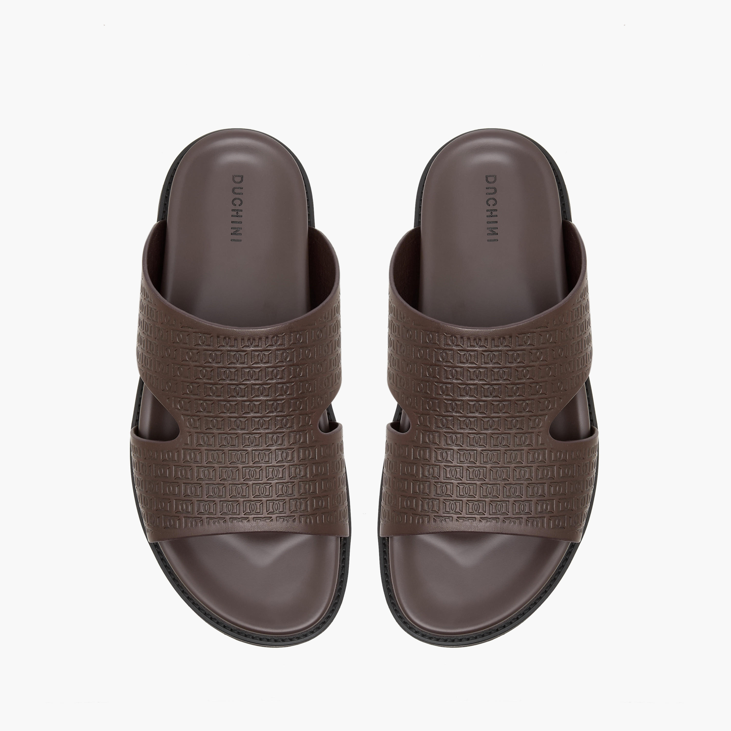 Duchini Men's Logo Embossed Slip-On Comfort Sandal-men-shoes-sandals-image-1