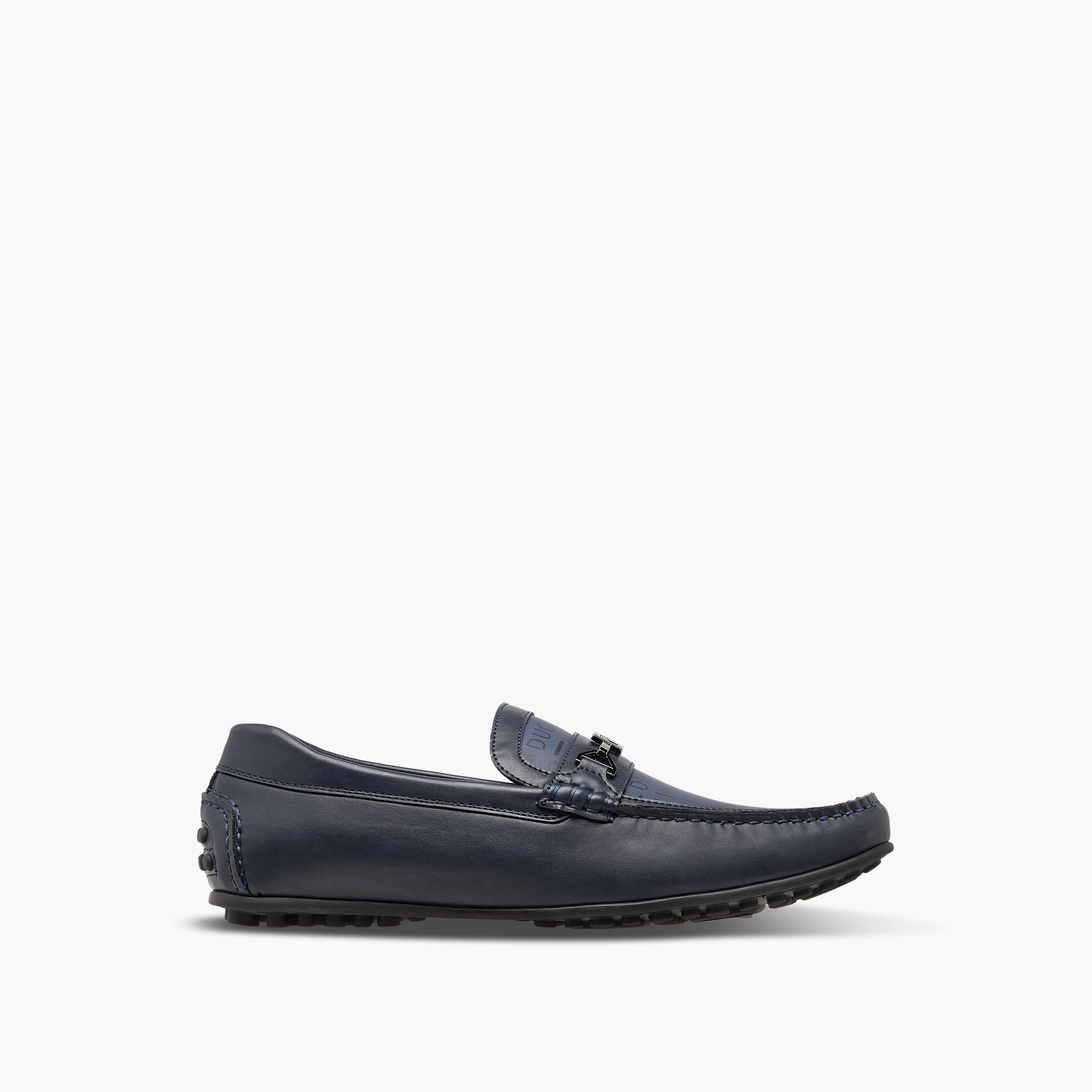 Duchini Men Monogram Print Slip-On Moccasins-men-shoes-formalshoes-image-3