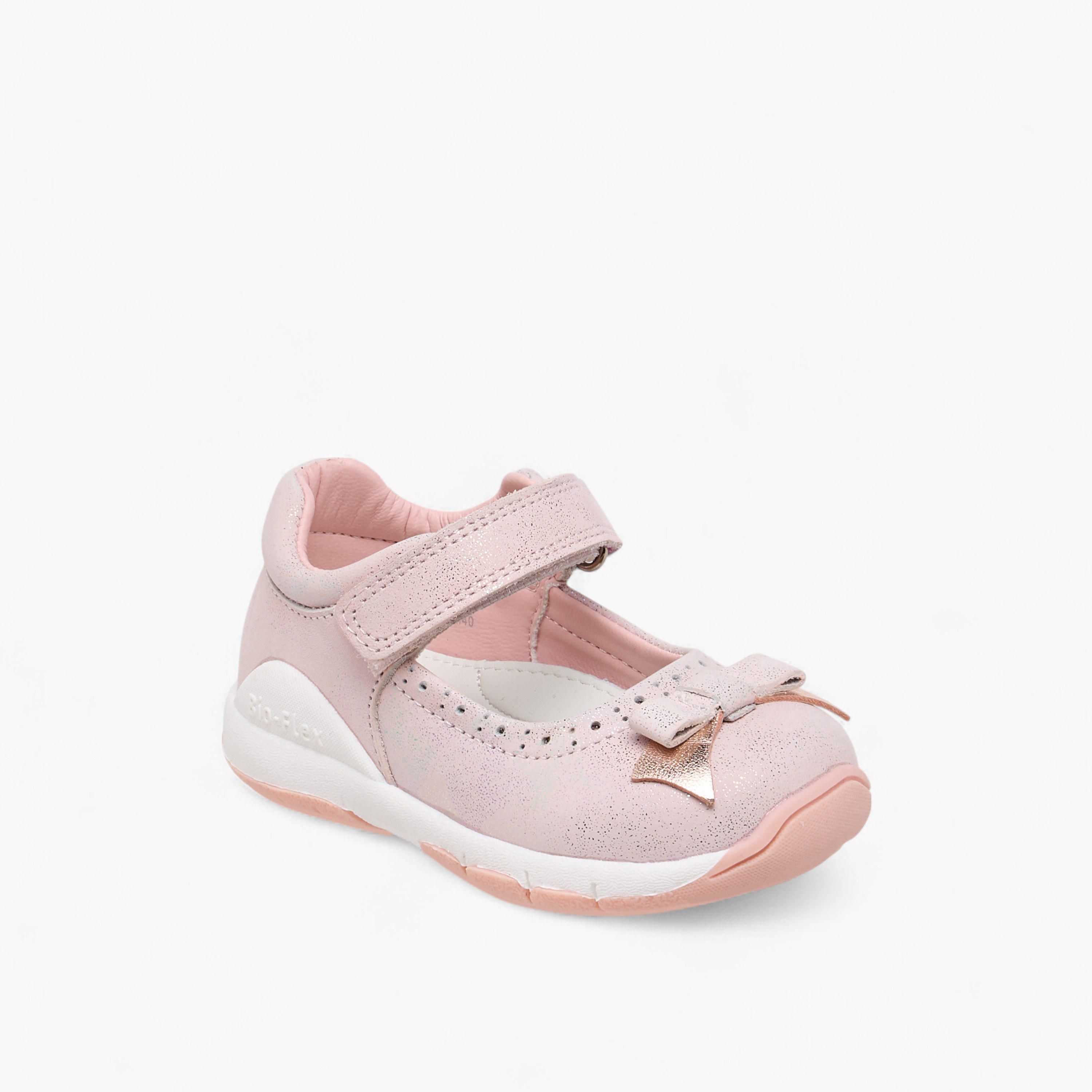 Barefeet Bow Accent Mary Jane Shoes with Hook and Loop Closure-girls-shoes-maryjanes-image-2
