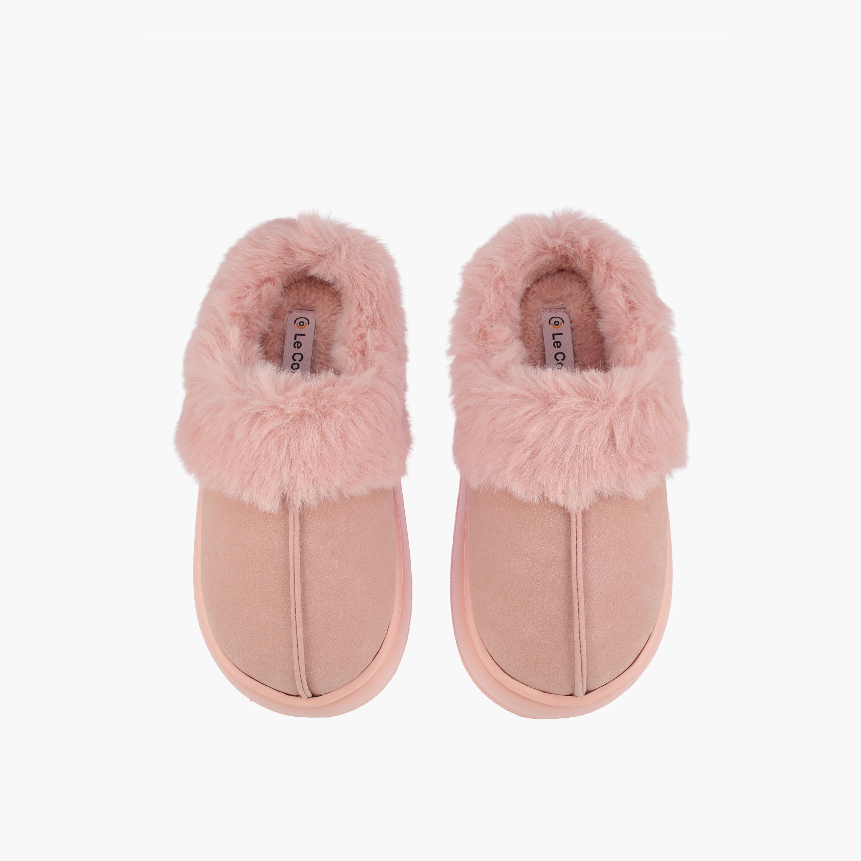 Le Confort Faux Fur Bedroom Slippers-women-shoes-bedroomslippers-image-1