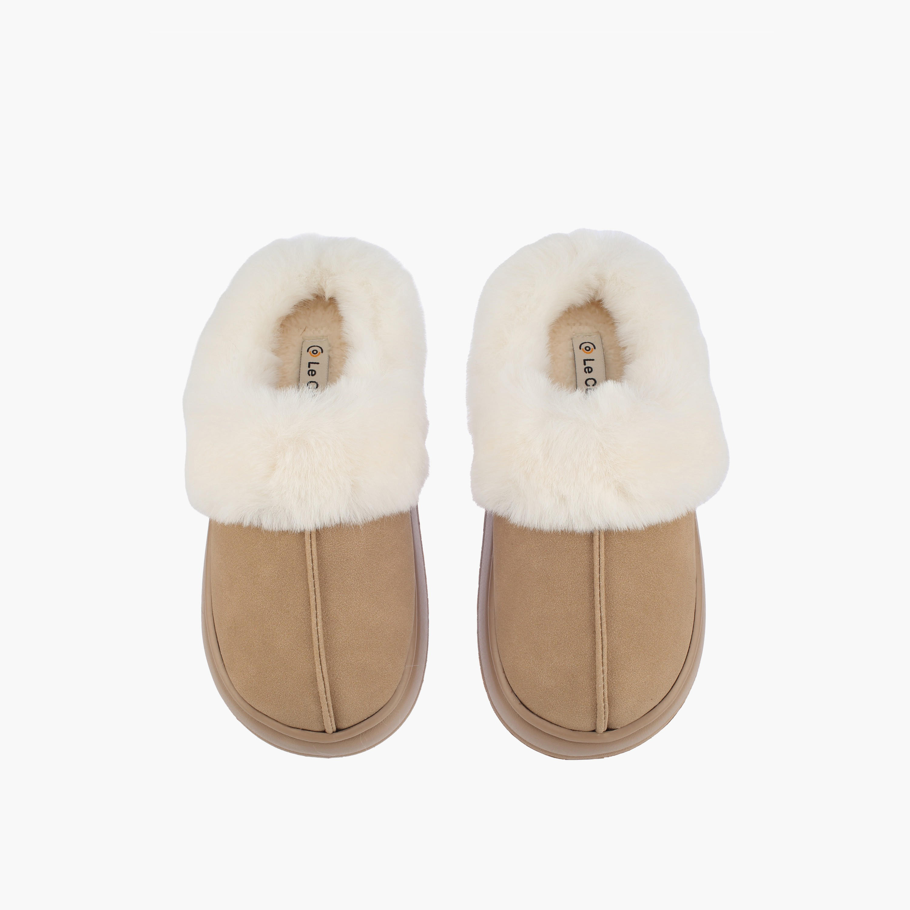 Le Confort Faux Fur Bedroom Slippers-women-shoes-bedroomslippers-image-1