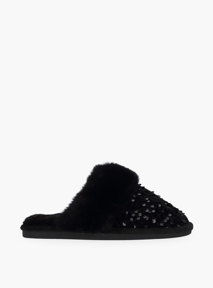 Le Confort Women Sequin Embellished Bedroom Mules-women-shoes-bedroomslippers-image-2