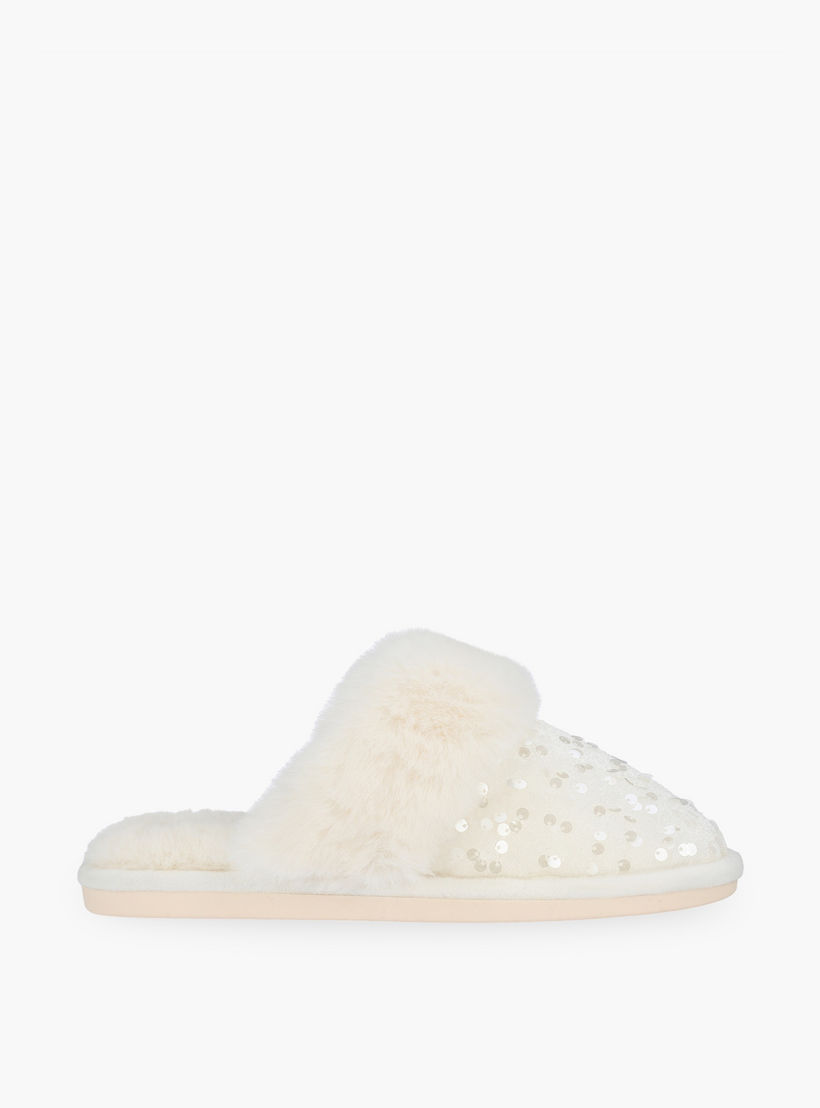 Le Confort Women Sequin Embellished Bedroom Mules-women-shoes-bedroomslippers-image-2