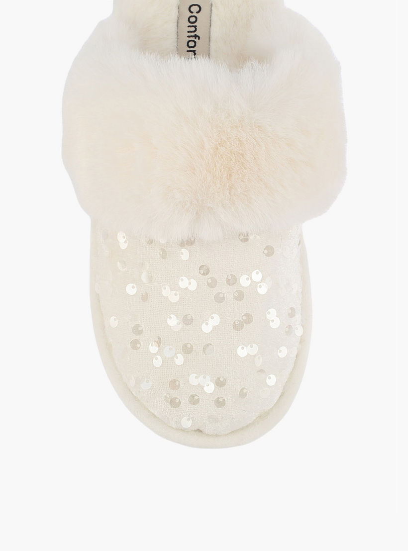 Le Confort Women Sequin Embellished Bedroom Mules-women-shoes-bedroomslippers-image-3