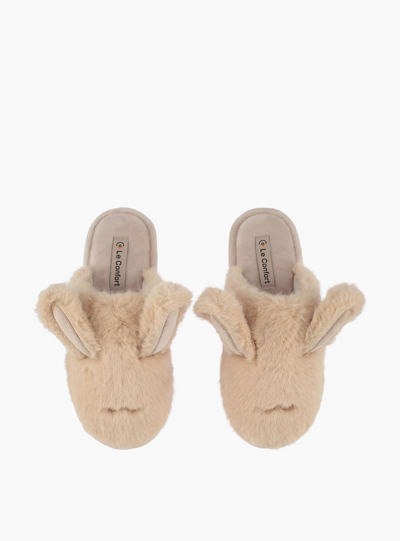 Le Confort Women Bunny Plush Bedroom Slippers-women-shoes-bedroomslippers-image-1
