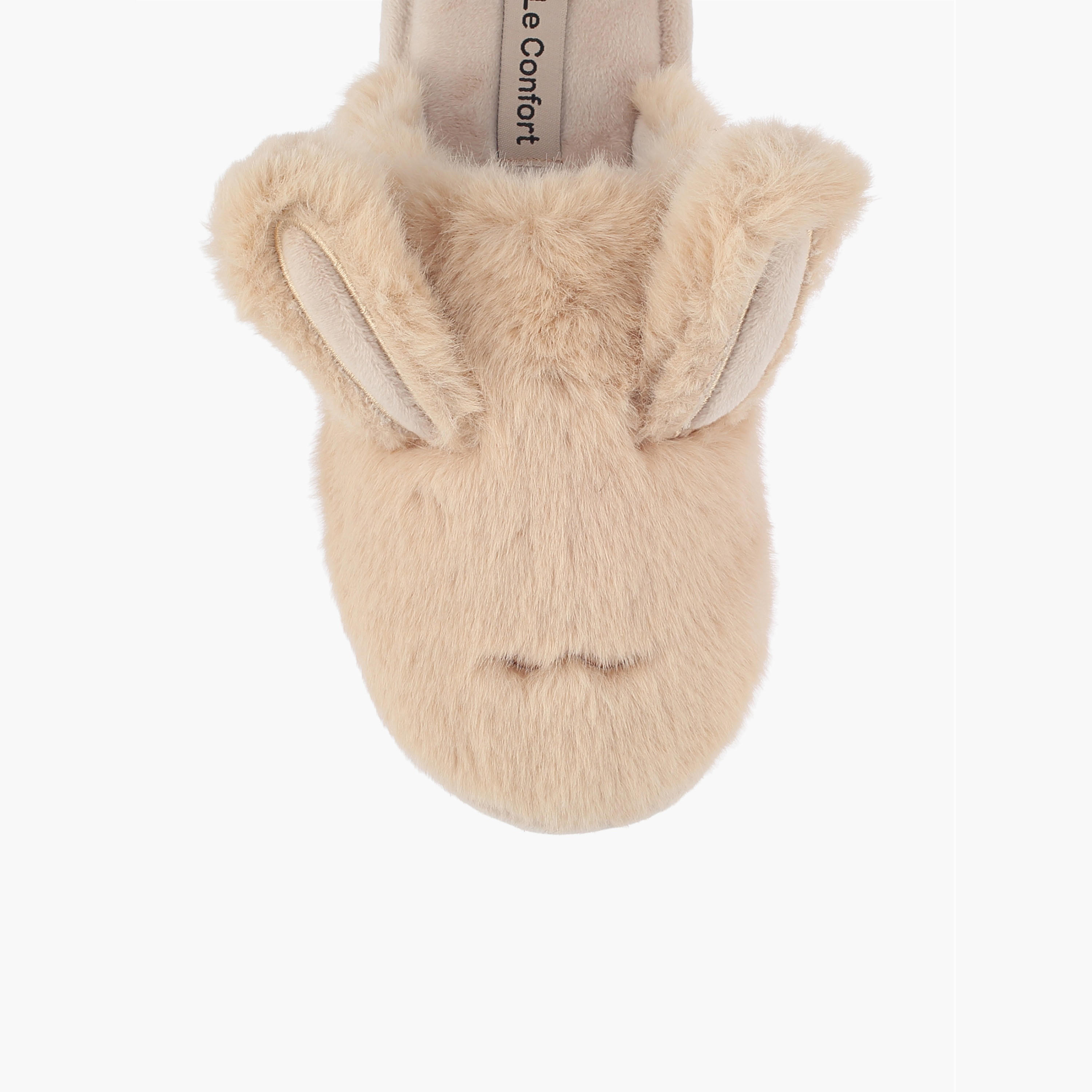 Le Confort Women Bunny Plush Bedroom Slippers-women-shoes-bedroomslippers-image-3