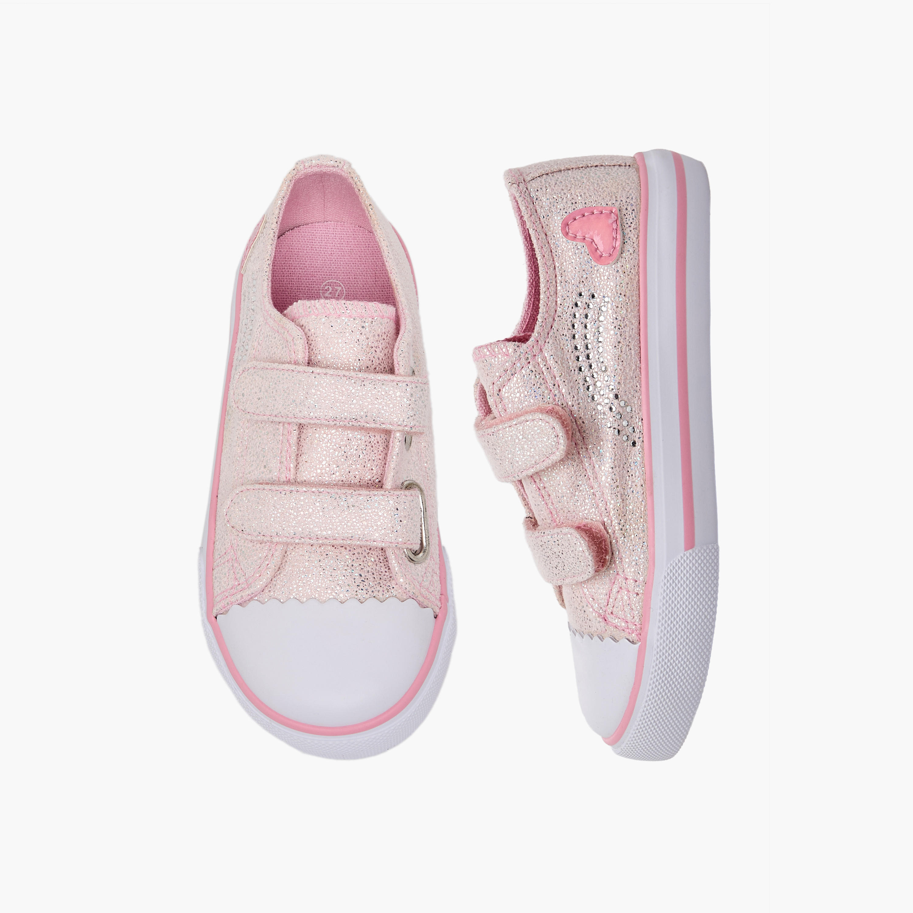 Flora Bella Girls Hook & Loop Ankle Sneakers-girls-shoes-sneakers-image-1