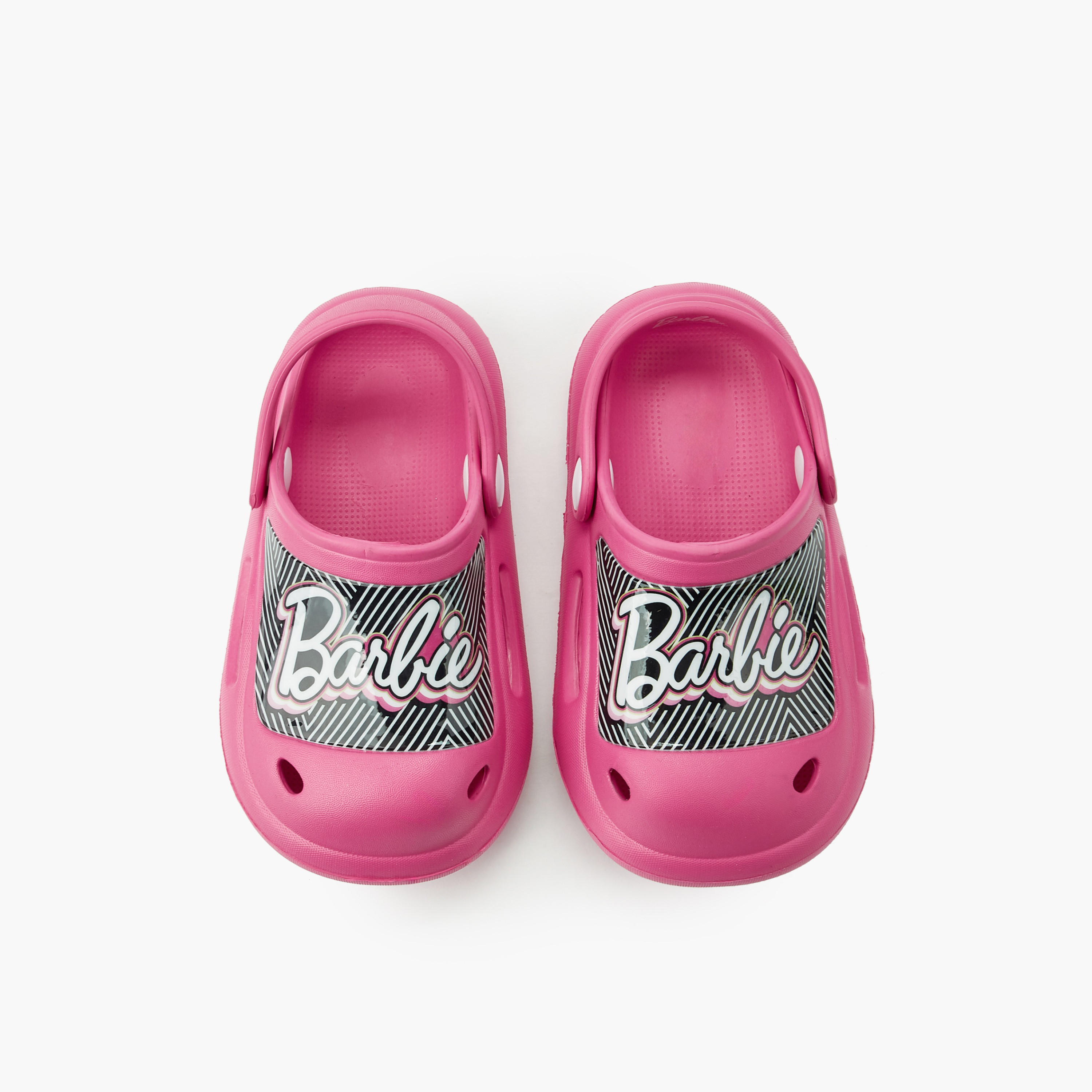 Barbie Girls Printed Clogs-girls-shoes-flipflopsandslides-image-1