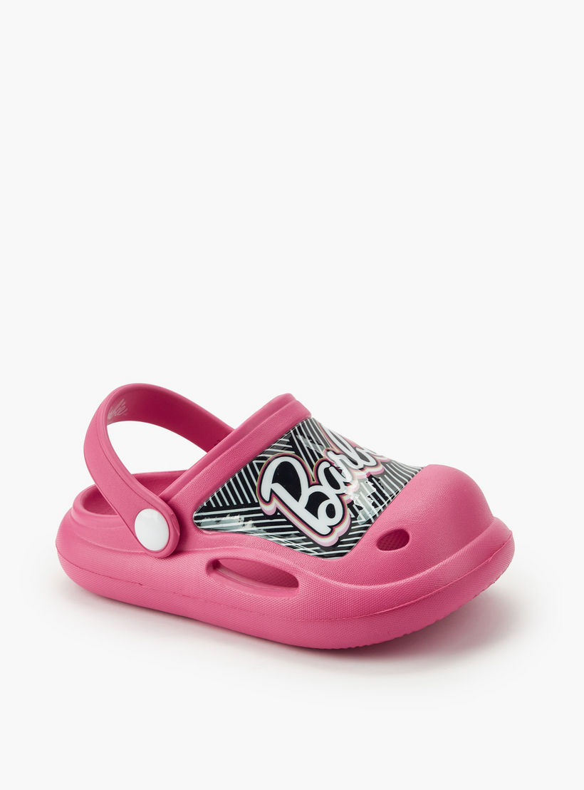 Barbie Girls Printed Clogs-girls-shoes-flipflopsandslides-image-2