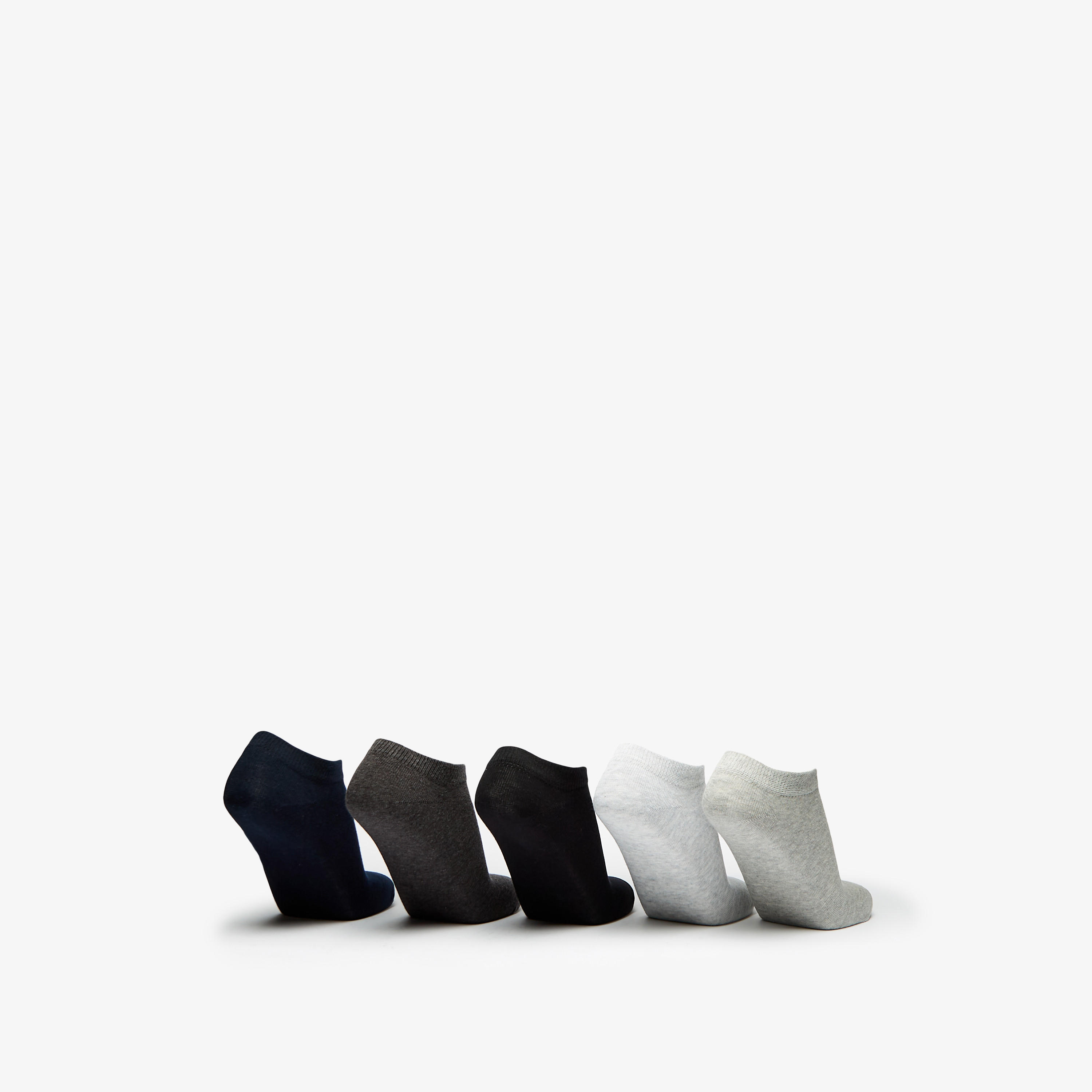Shoemart Solid Ankle Length Socks - Set of 5-men-socks-image-2