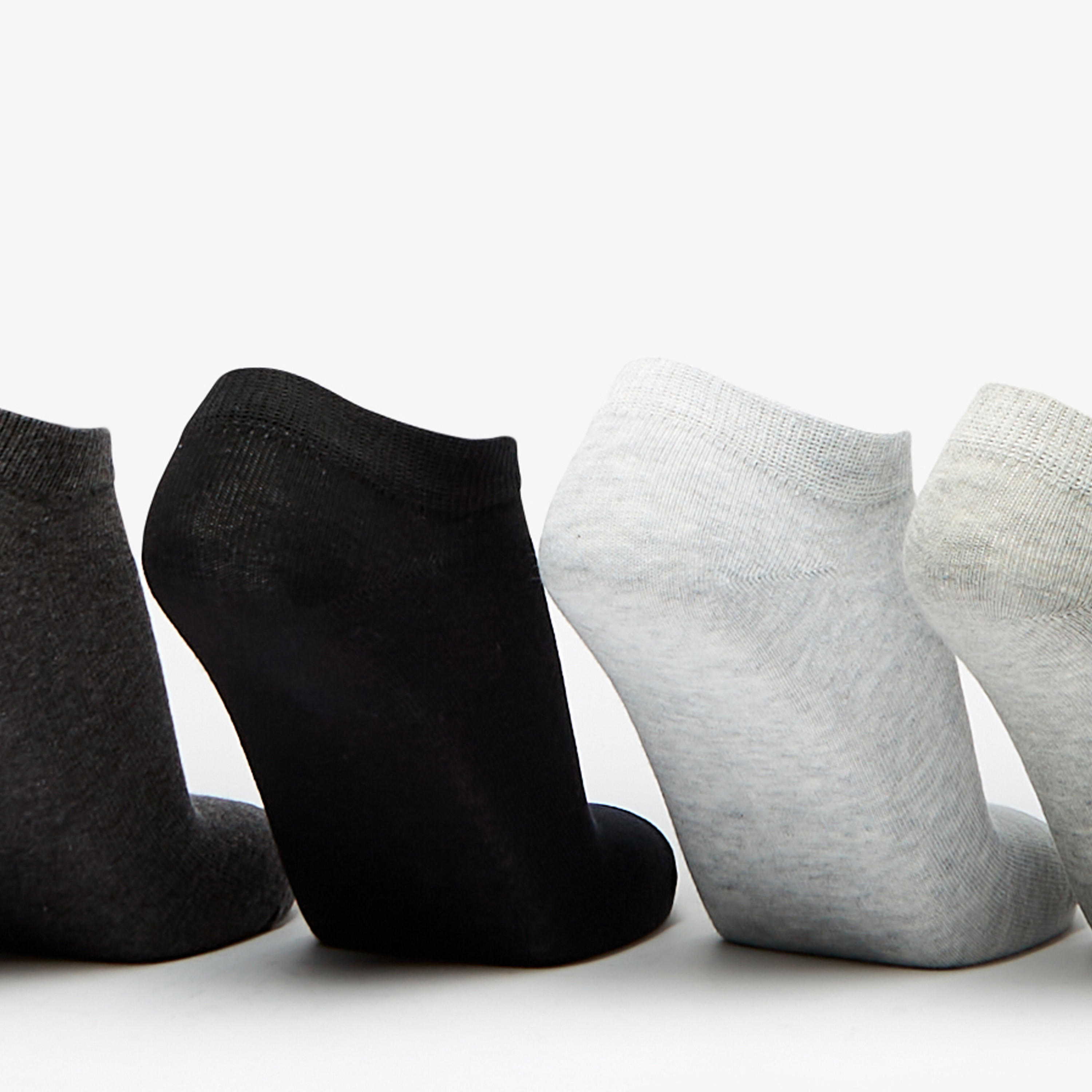 Shoemart Solid Ankle Length Socks - Set of 5-men-socks-image-3