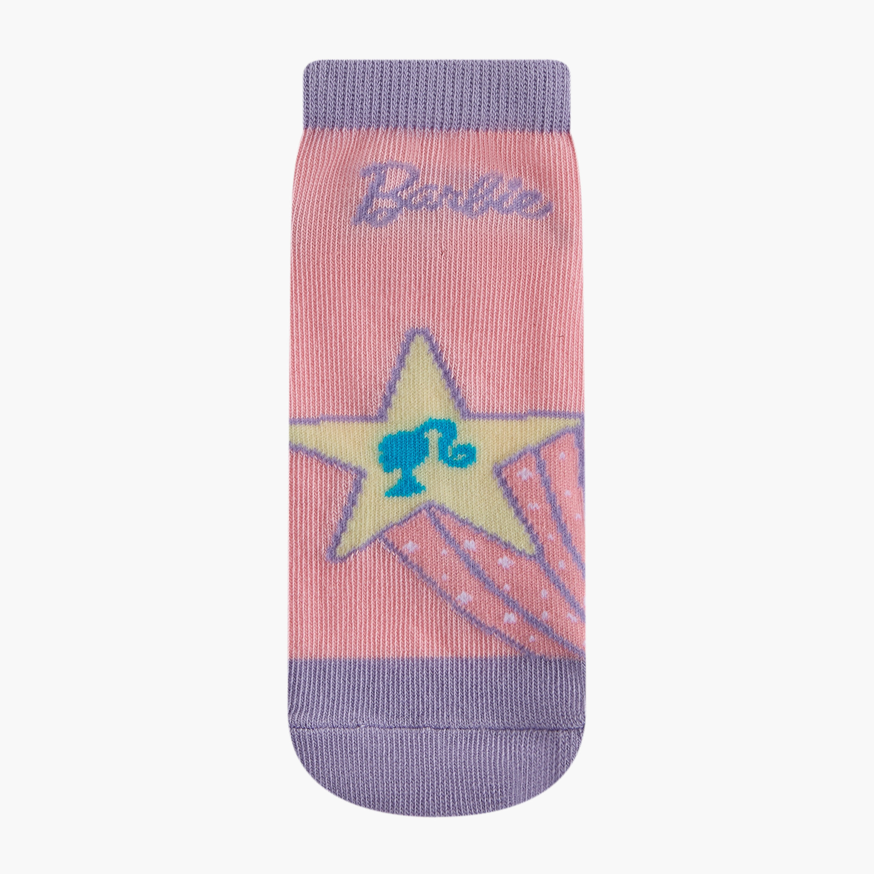 Barbie Printed Non Terry Ankle Length Socks - Set of 5-girls-accessories-socks-image-2