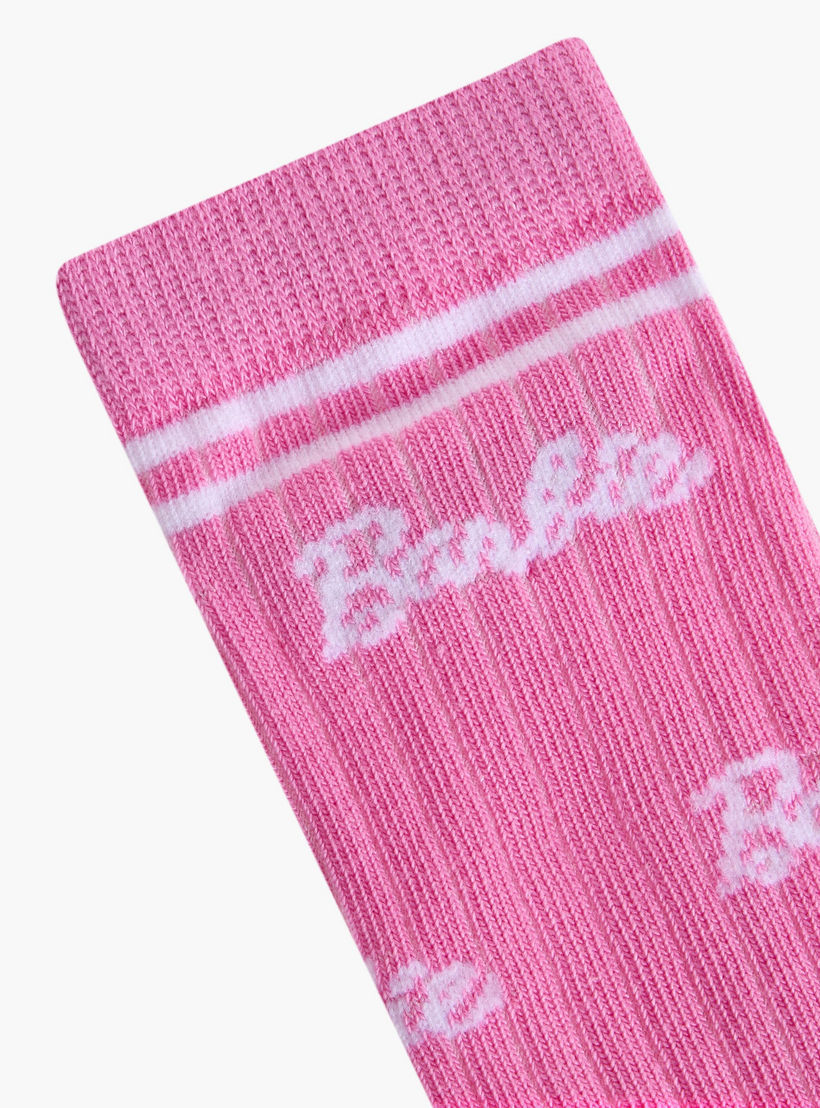 طقم جوارب 5 أزواج غير وبرية بطول الكاحل وطبعات من باربي-girls-accessories-socks-image-5