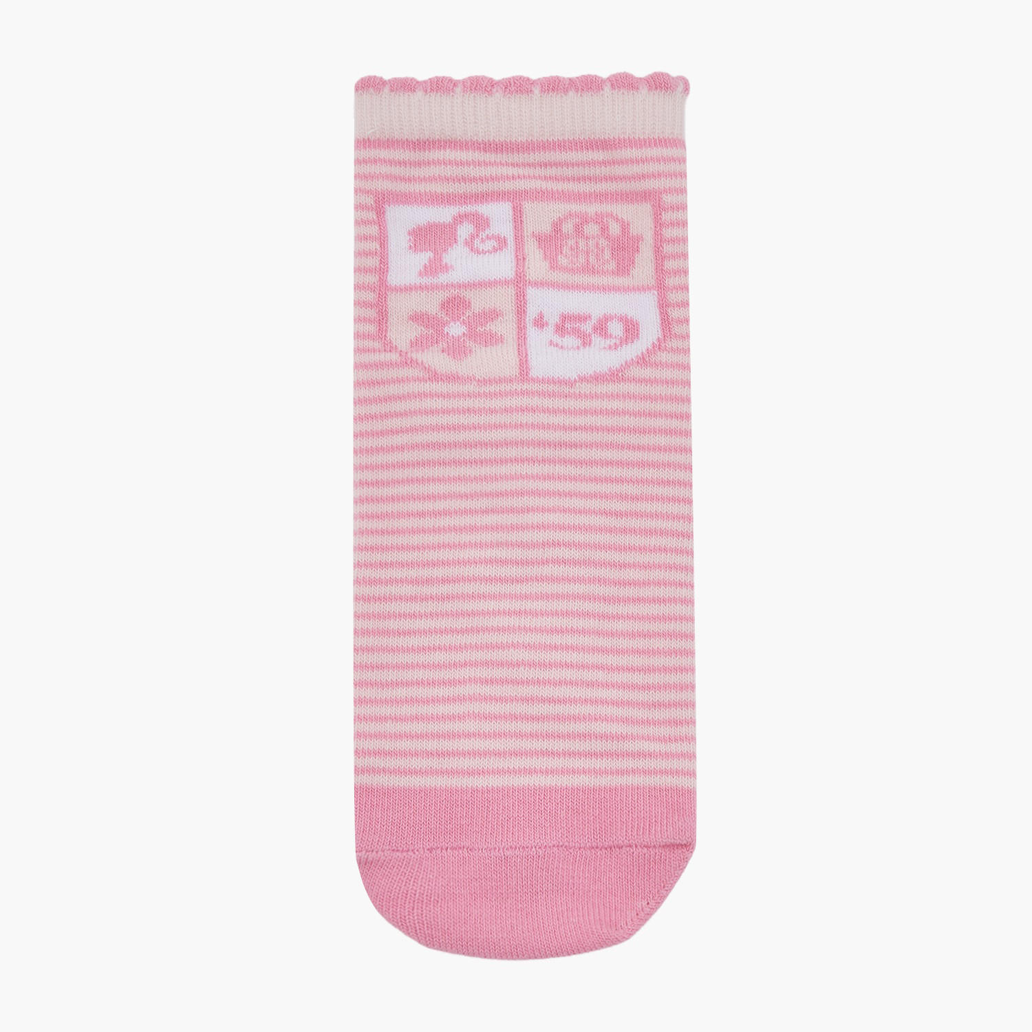 طقم جوارب بطول الكاحل للفتيات بطبعات 5 أزواج-girls-accessories-socks-image-2