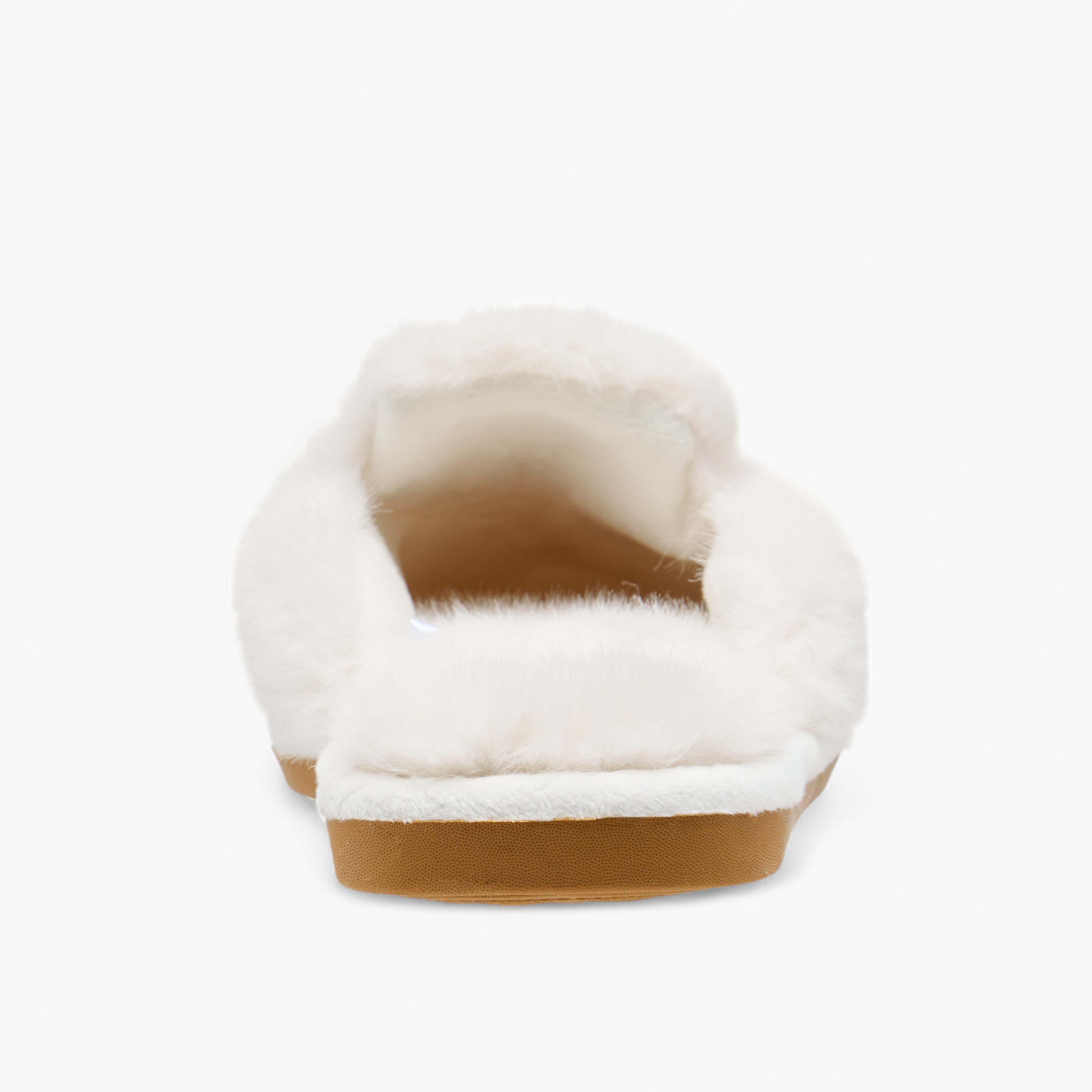 حذاء ميول لغرفة النوم بفرو صناعي وزينة فيونكة من لو كونفورت-women-shoes-bedroomslippers-image-4