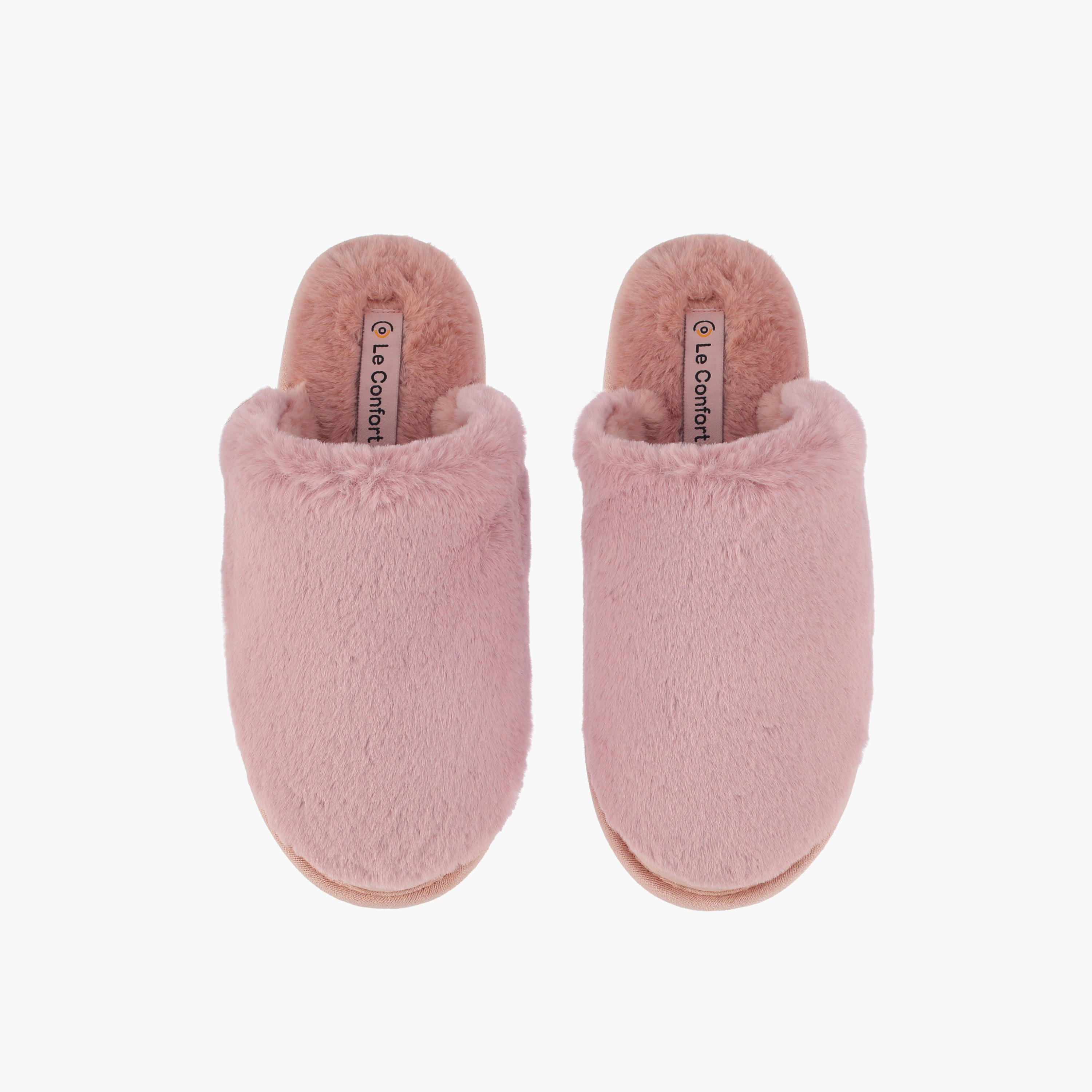 Le Confort Women Faux Fur Textured Bedroom Mules-women-shoes-bedroomslippers-image-1