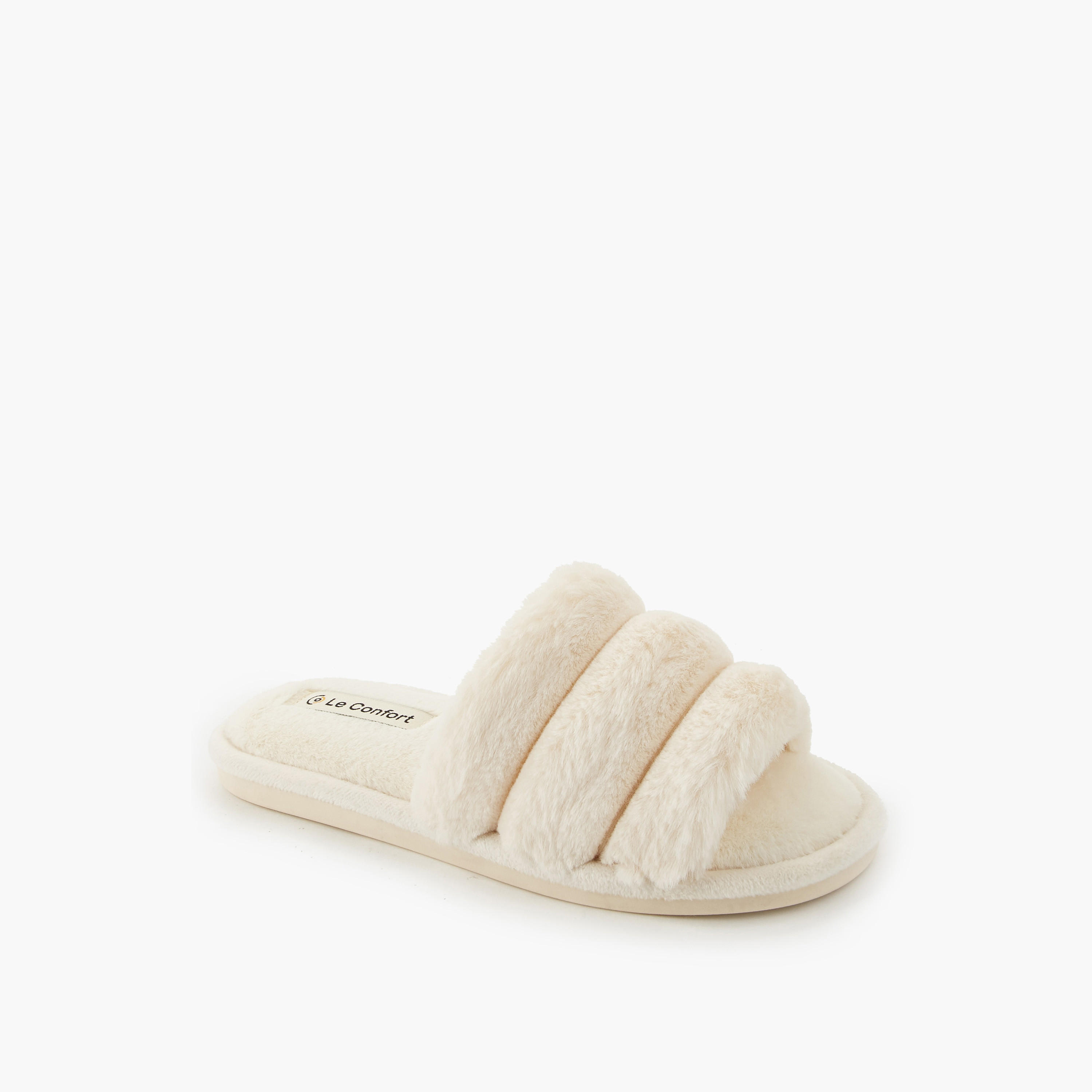Le Confort Women Faux Fur Bedroom Slippers-women-shoes-bedroomslippers-image-3
