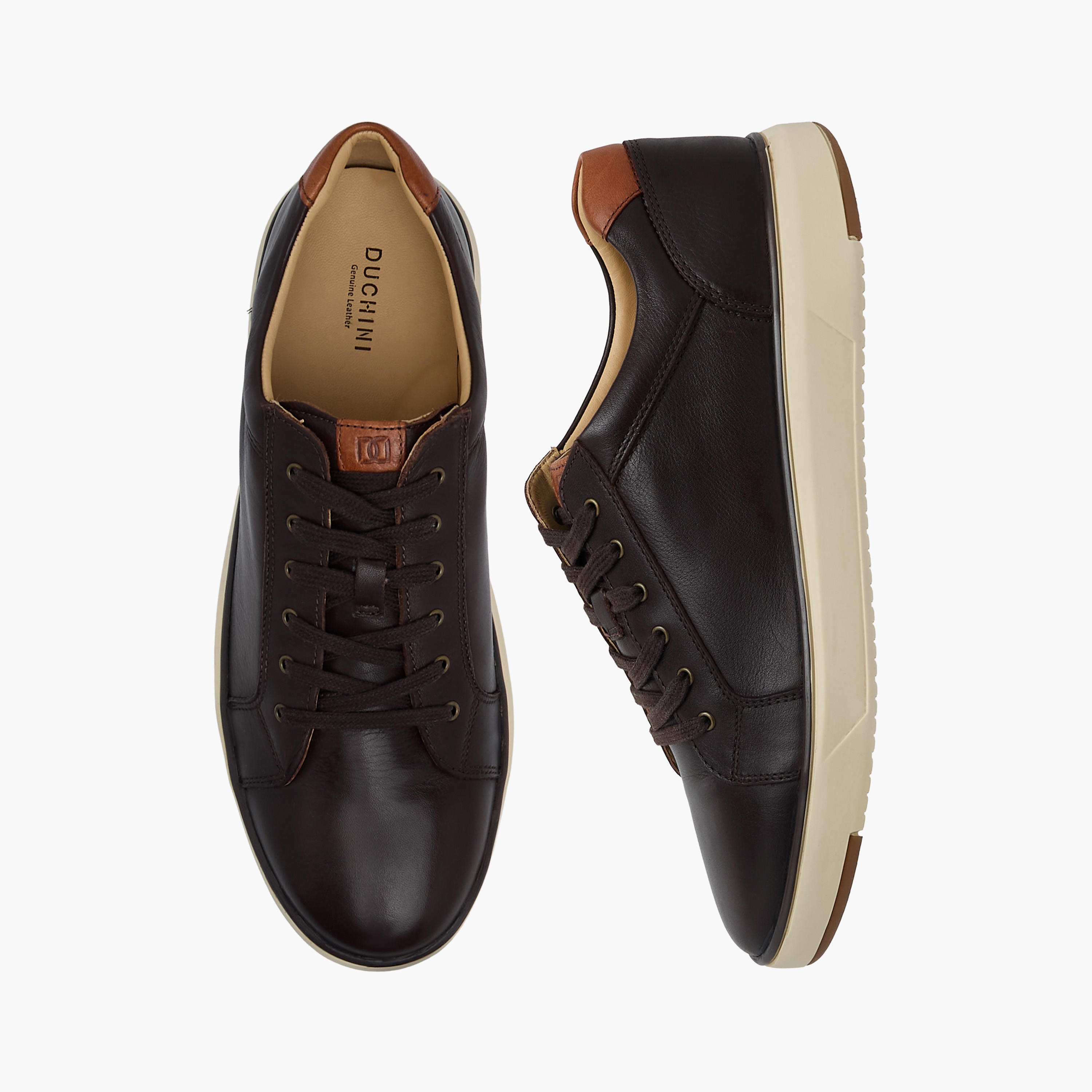 Duchini Men Leather Lace-Up Ankle Sneakers-men-shoes-sneakers-image-1