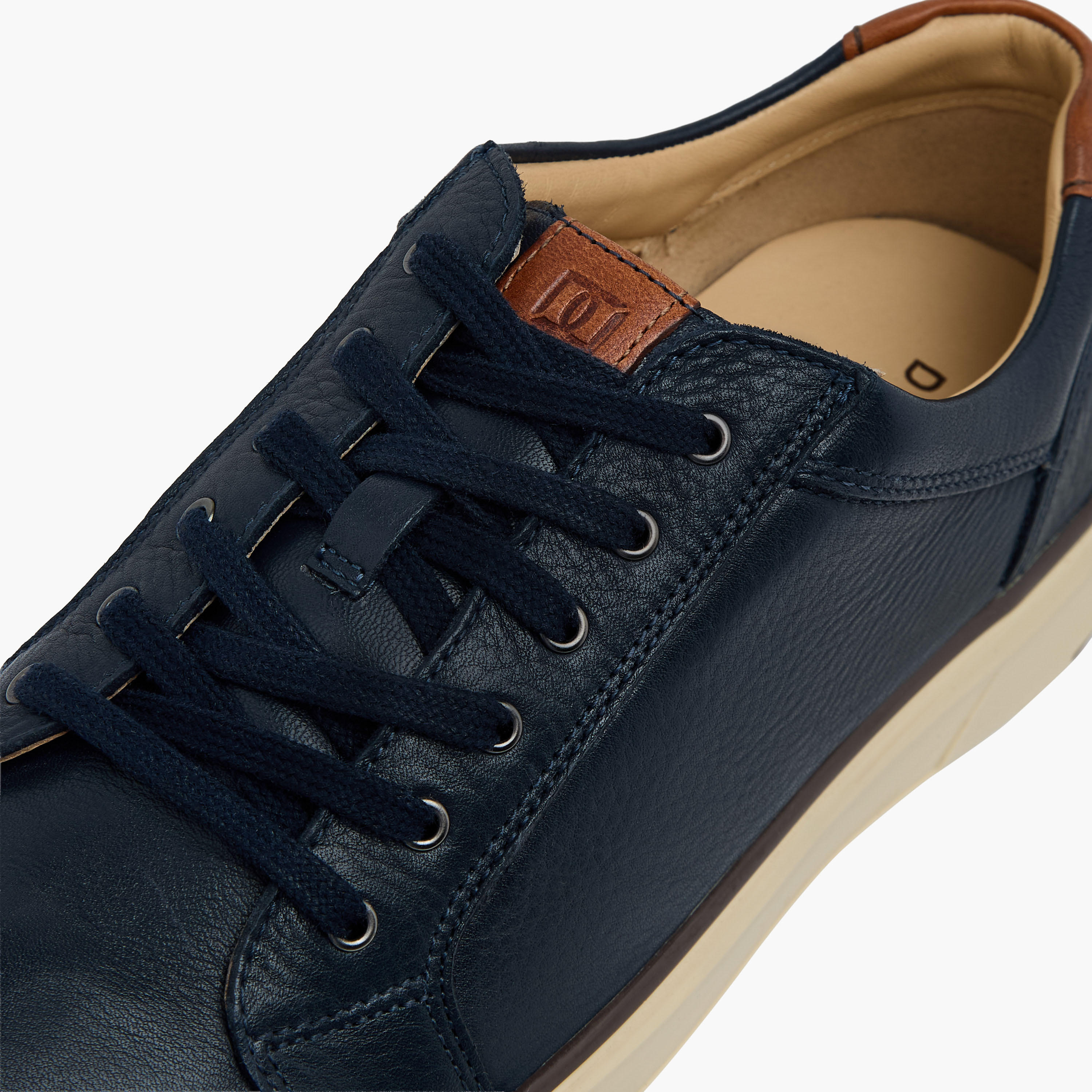 Duchini Men Leather Lace-Up Ankle Sneakers-men-shoes-sneakers-image-4
