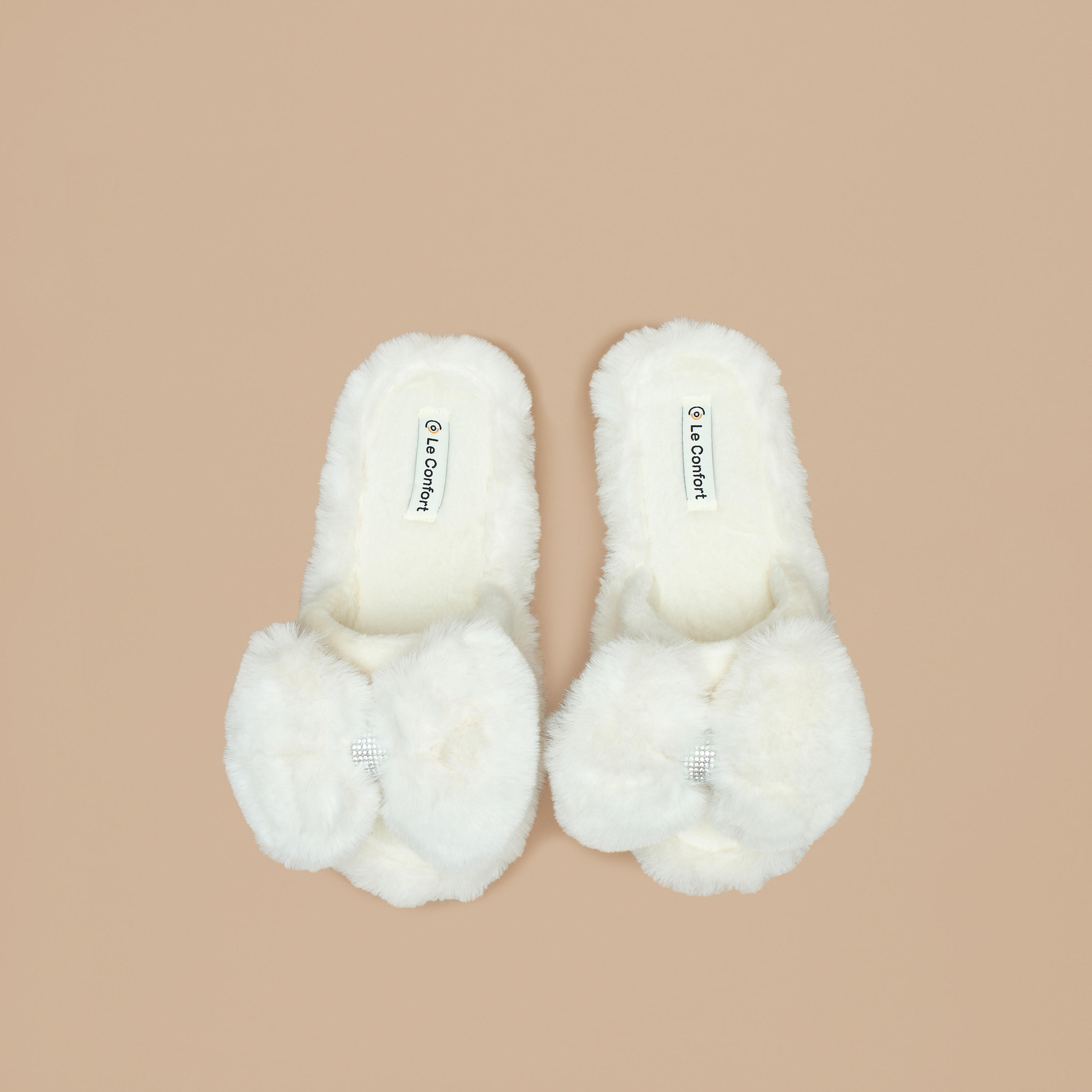 شبشب غرفة نوم بارز الملمس من الفرو الصناعي من لو كونفورت-women-shoes-bedroomslippers-image-1