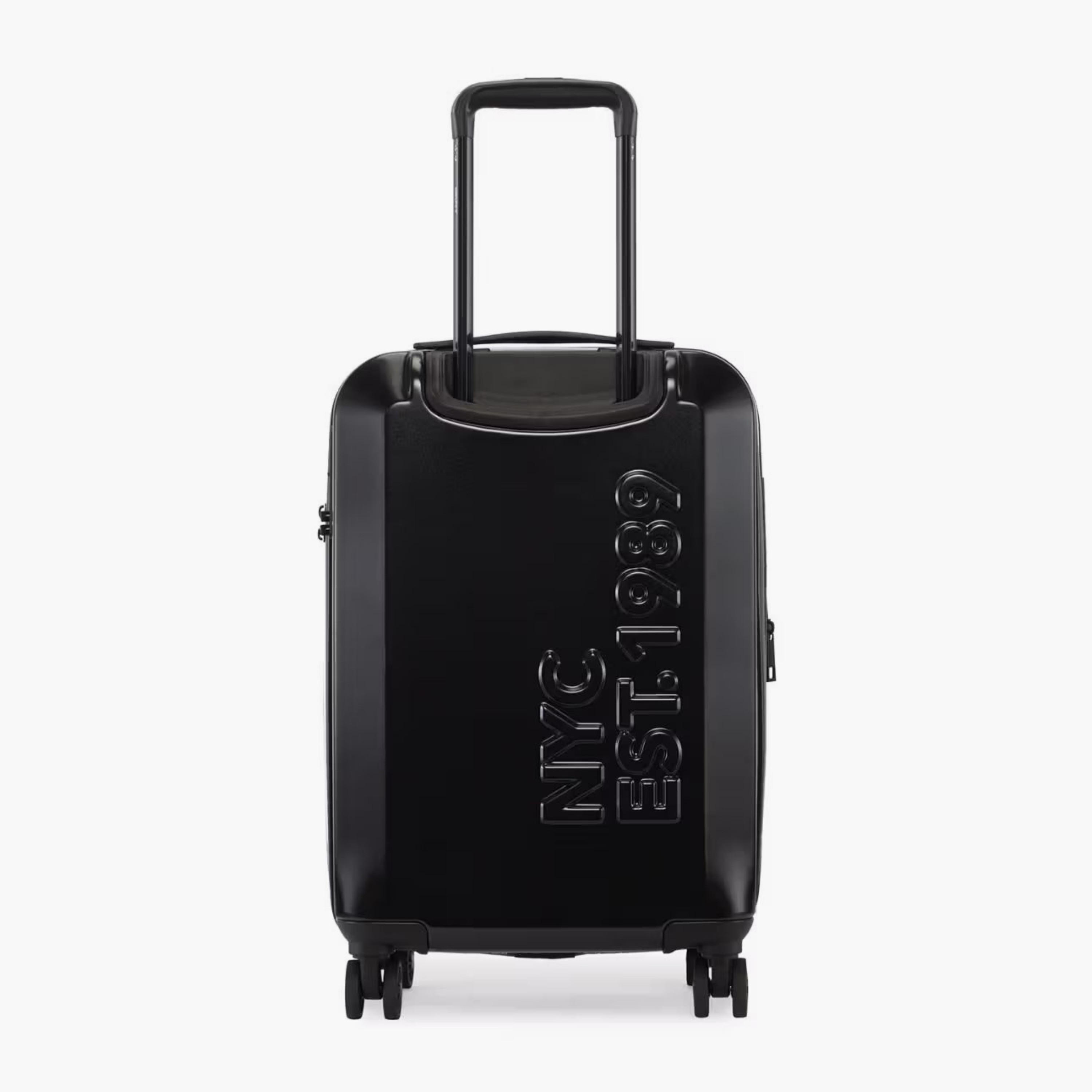 DKNY Logo Embossed Hardcase Luggage Trolley with Retractable Handle - 20 inches Cabin Bag-travel-luggagesandbags-luggage-image-3
