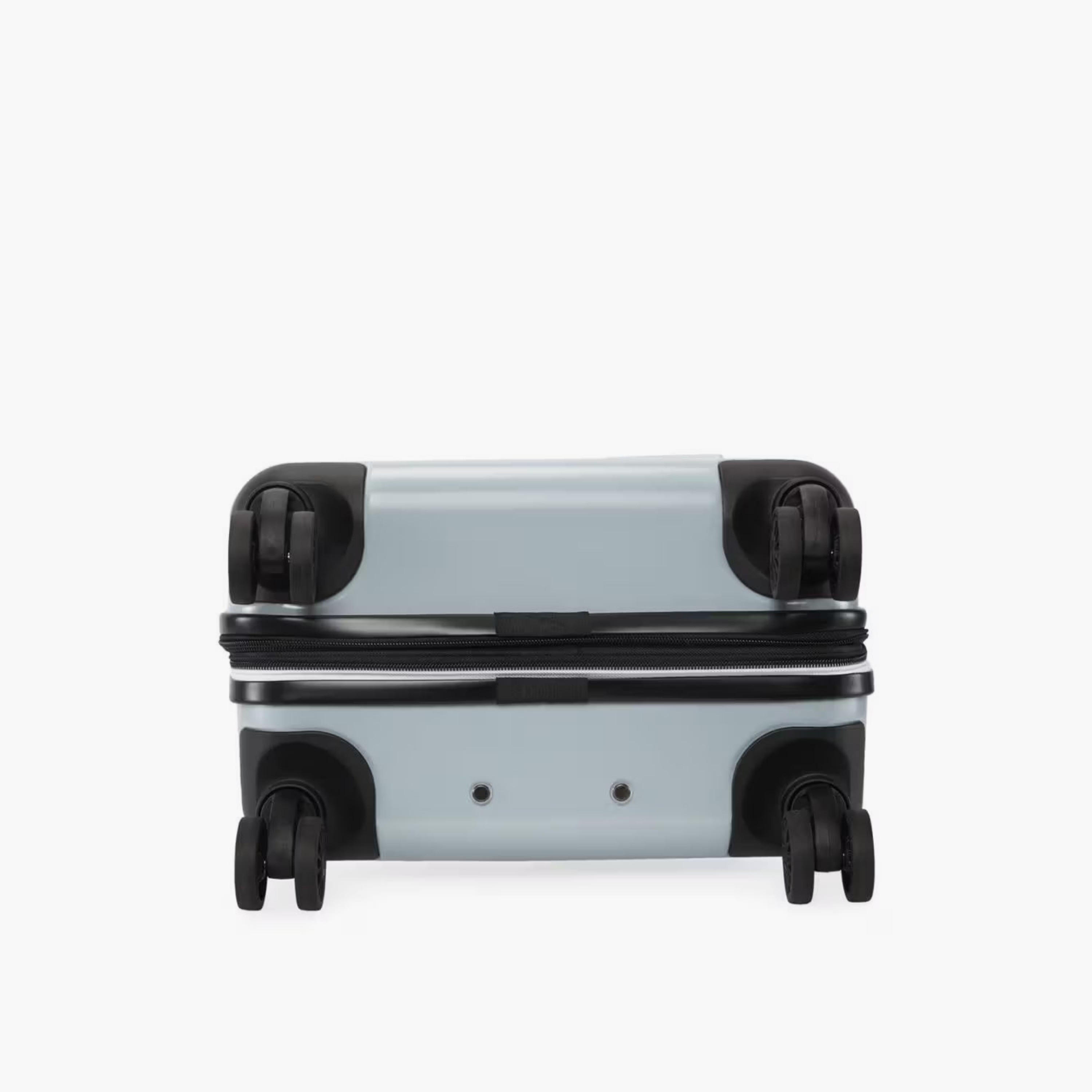 DKNY Logo Embossed Hardcase Luggage Trolley with Retractable Handle - 20 inches Cabin Bag-travel-luggagesandbags-luggage-image-6