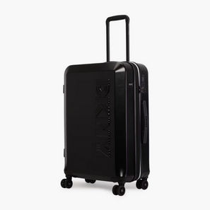DKNY Logo Embossed Hardcase Luggage Trolley with Retractable Handle - 24 inches Check-In Bag-travel-luggagesandbags-image-1