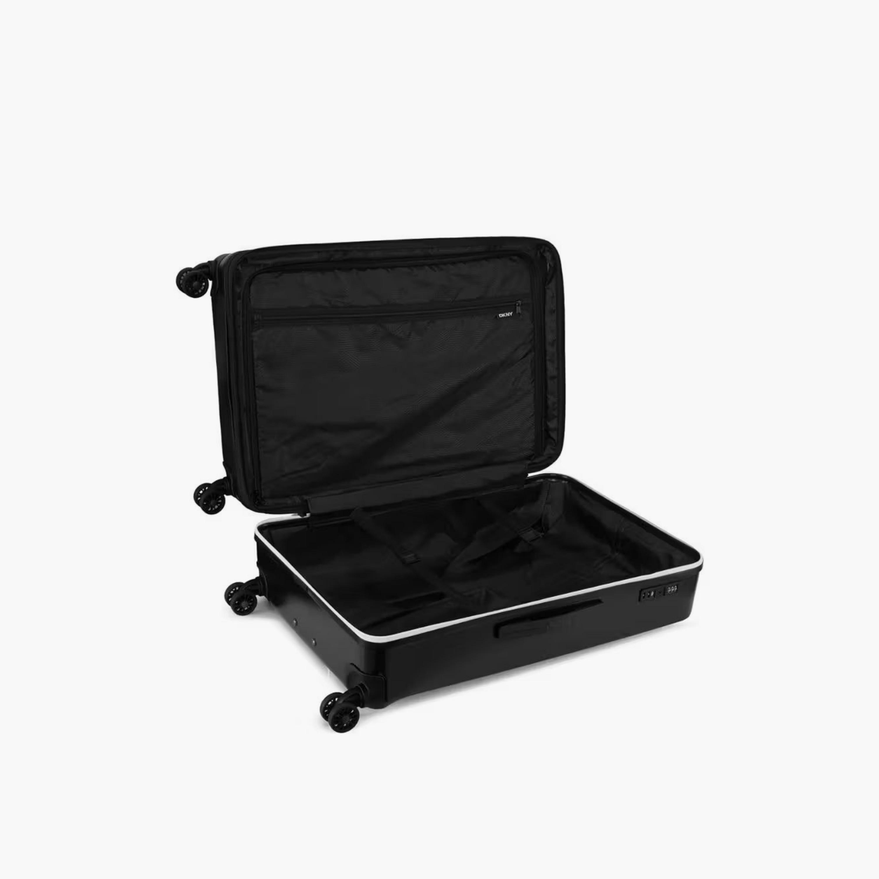 DKNY Logo Embossed Hardcase Luggage Trolley with Retractable Handle - 28 inches Check-In Bag-travel-luggagesandbags-luggage-image-4