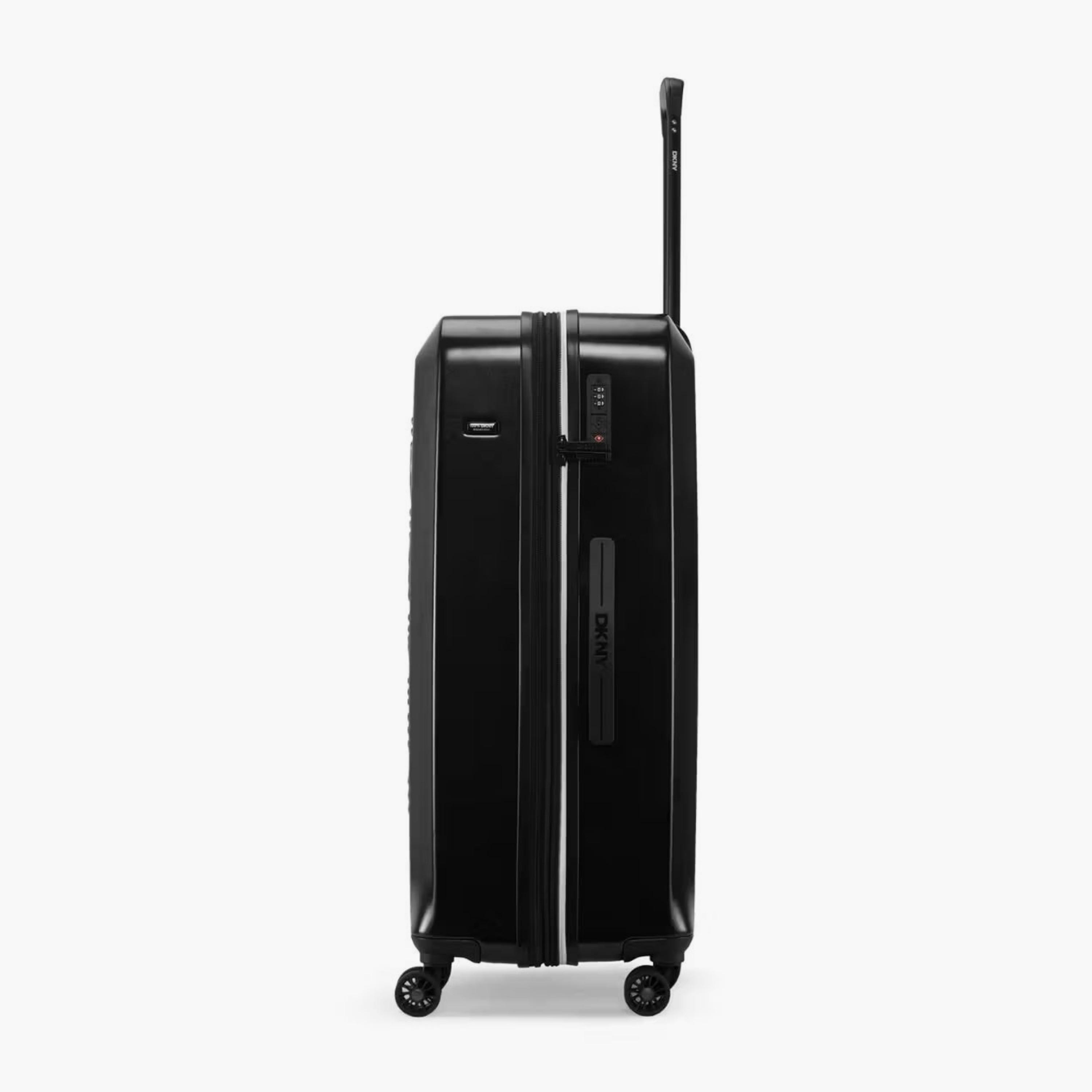 DKNY Logo Embossed Hardcase Luggage Trolley with Retractable Handle - 28 inches Check-In Bag-travel-luggagesandbags-luggage-image-5