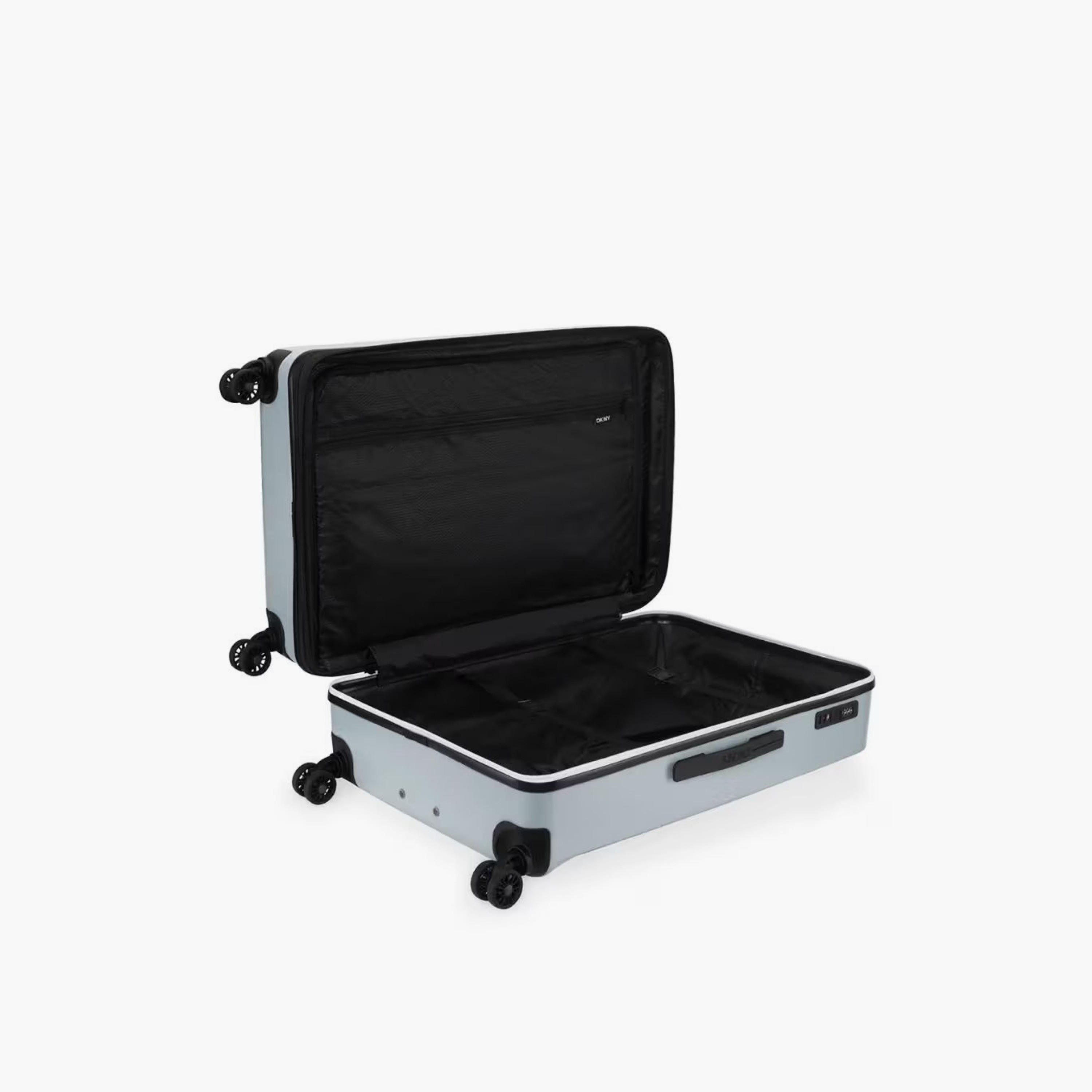 DKNY Logo Embossed Hardcase Luggage Trolley with Retractable Handle - 28 inches Check-In Bag-travel-luggagesandbags-luggage-image-4