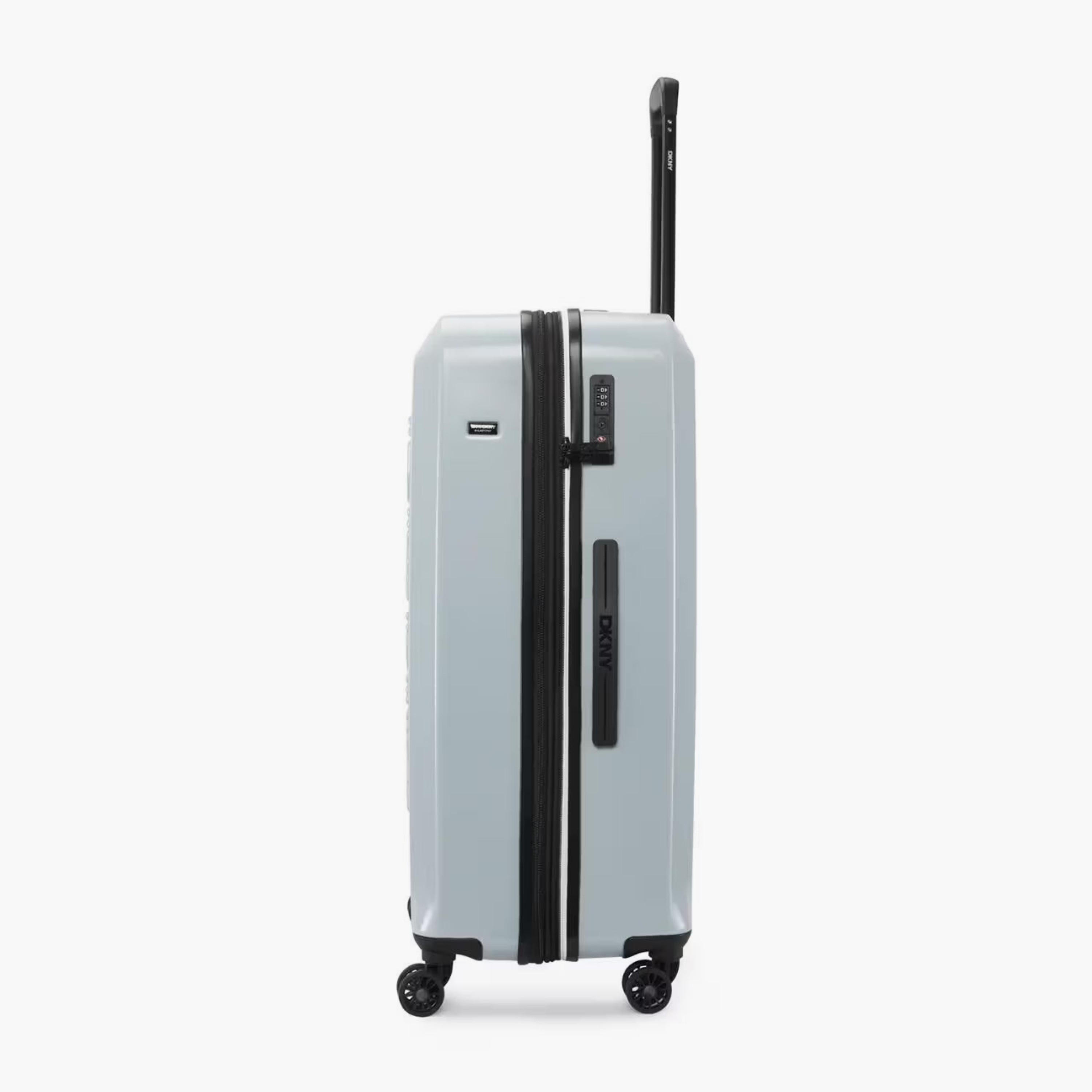 DKNY Logo Embossed Hardcase Luggage Trolley with Retractable Handle - 28 inches Check-In Bag-travel-luggagesandbags-luggage-image-5