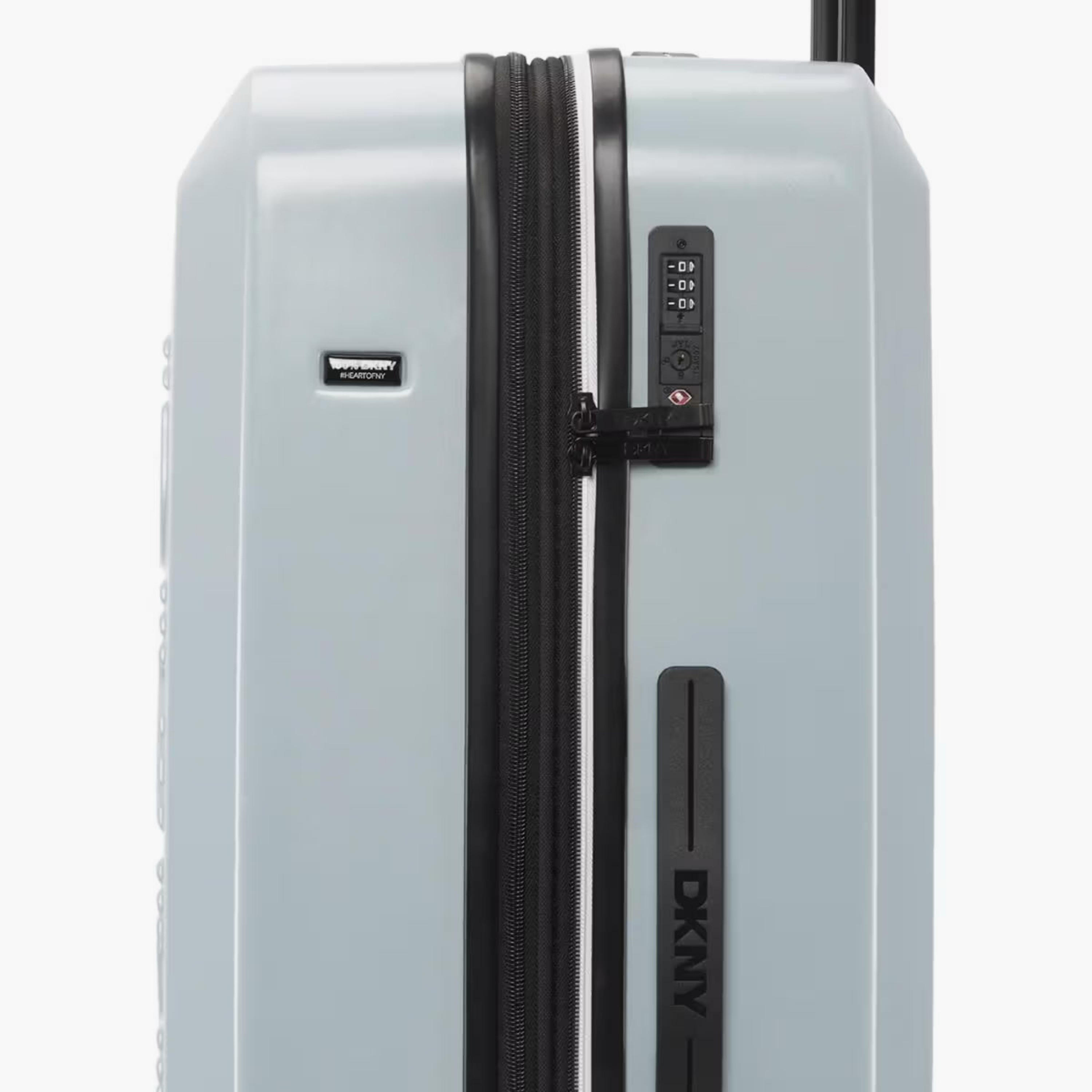 DKNY Logo Embossed Hardcase Luggage Trolley with Retractable Handle - 28 inches Check-In Bag-travel-luggagesandbags-luggage-image-7