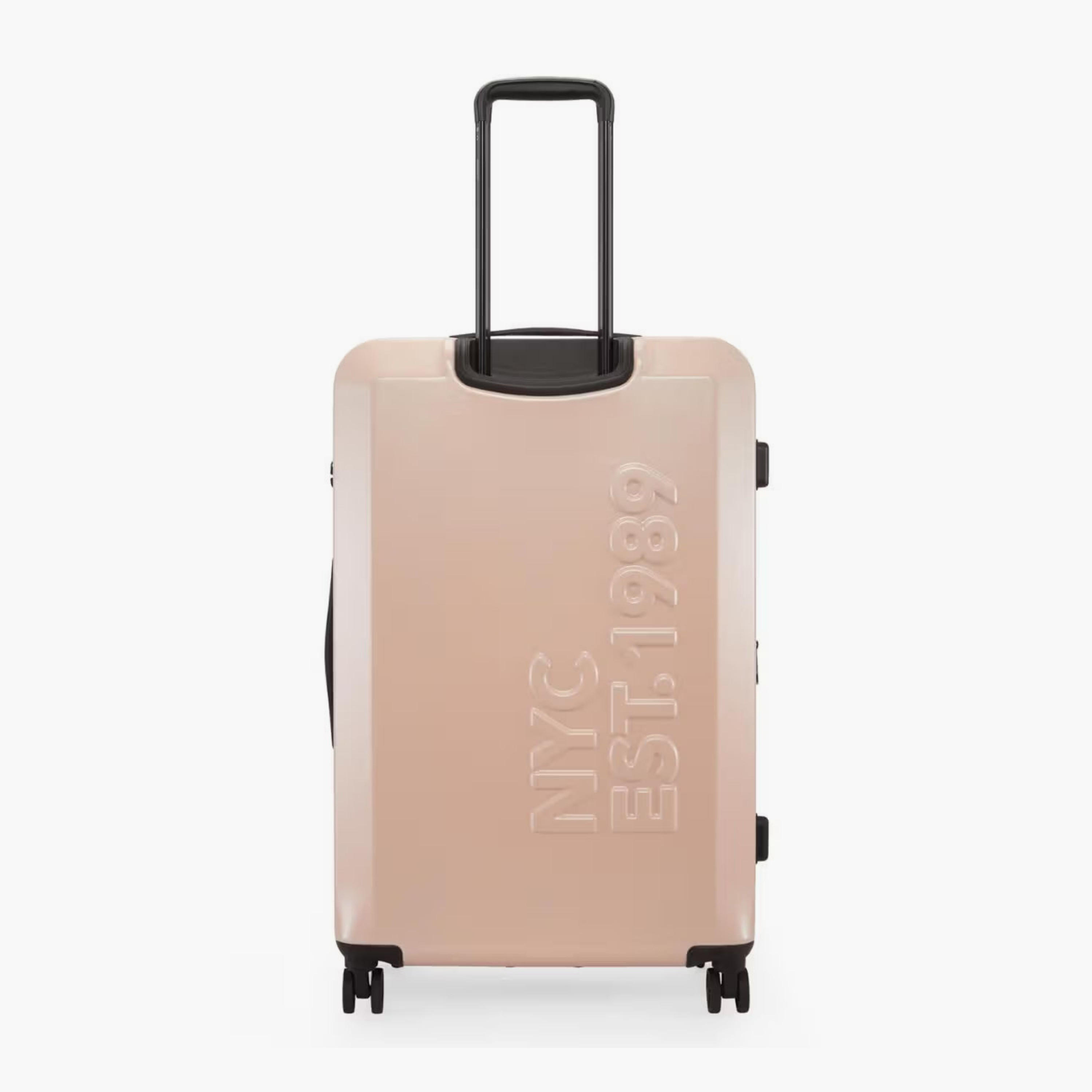 DKNY Logo Embossed Hardcase Luggage Trolley with Retractable Handle - 28 inches Check-In Bag-travel-luggagesandbags-luggage-image-3