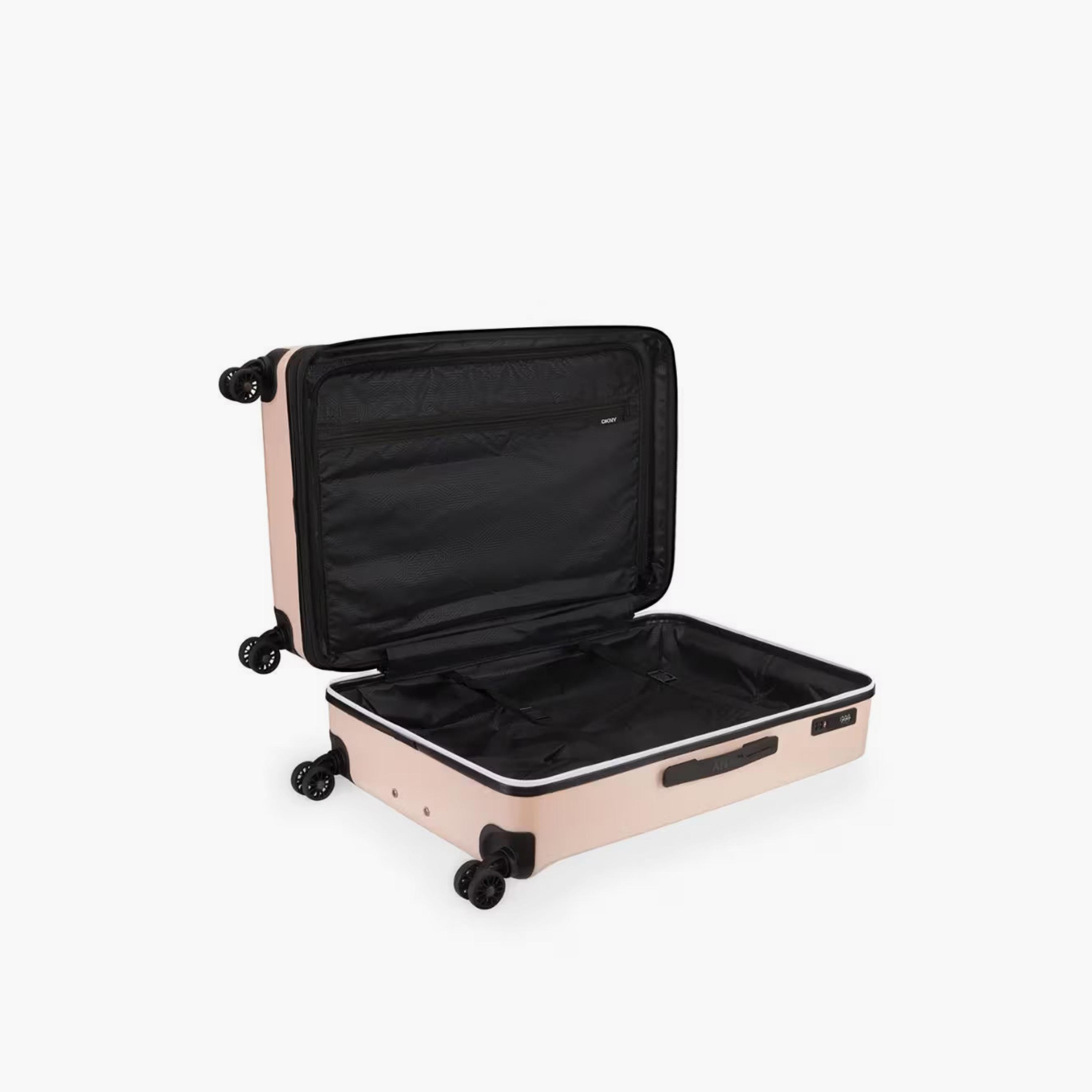DKNY Logo Embossed Hardcase Luggage Trolley with Retractable Handle - 28 inches Check-In Bag-travel-luggagesandbags-luggage-image-4