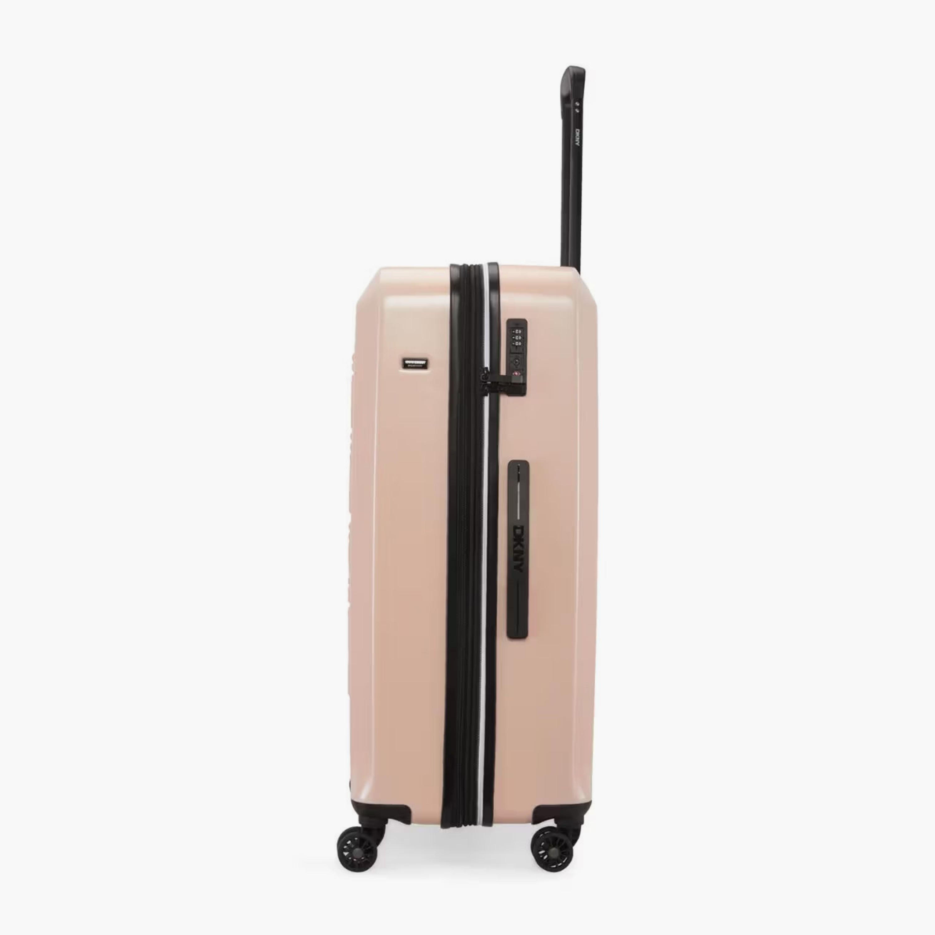 DKNY Logo Embossed Hardcase Luggage Trolley with Retractable Handle - 28 inches Check-In Bag-travel-luggagesandbags-luggage-image-5