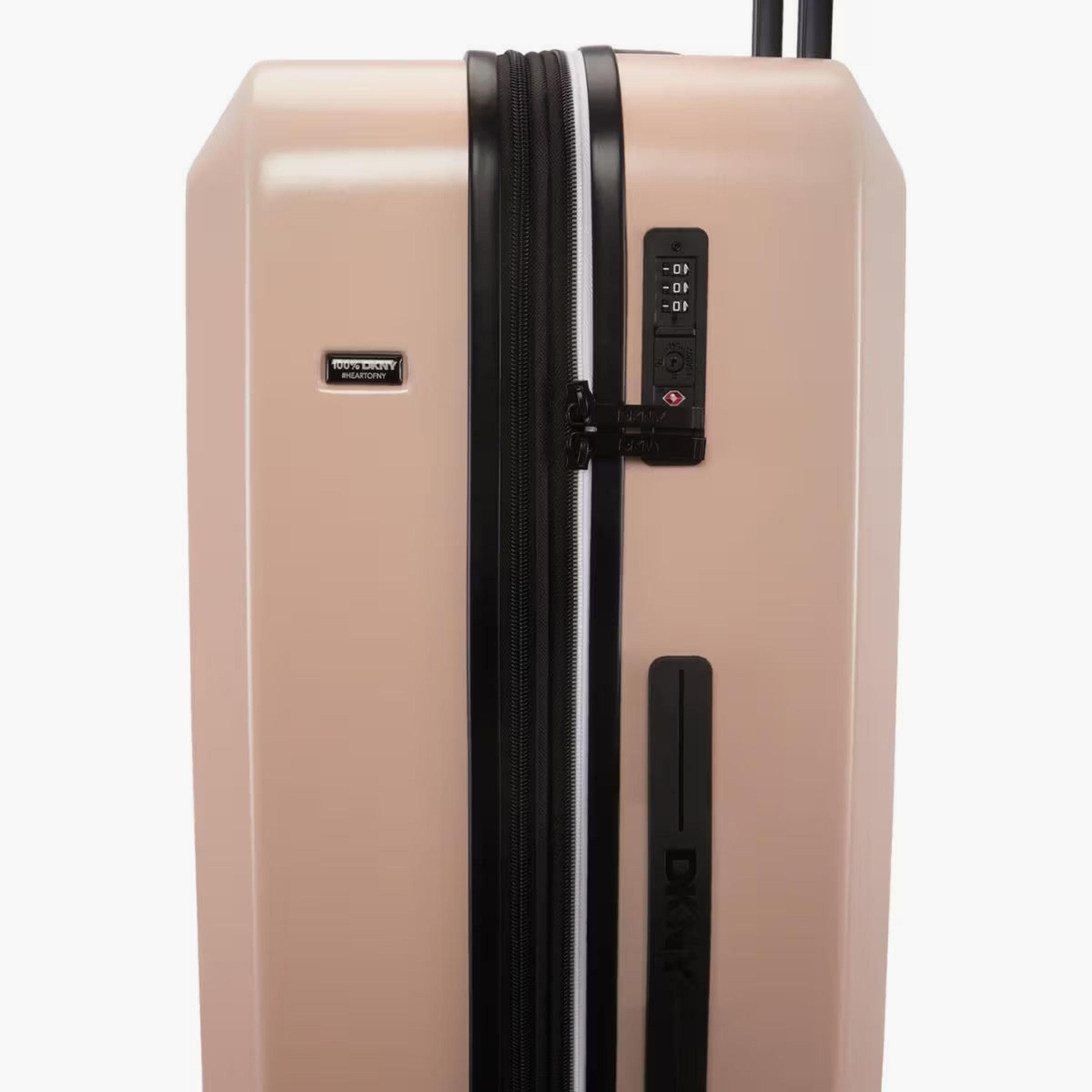 DKNY Logo Embossed Hardcase Luggage Trolley with Retractable Handle - 28 inches Check-In Bag-travel-luggagesandbags-luggage-image-7