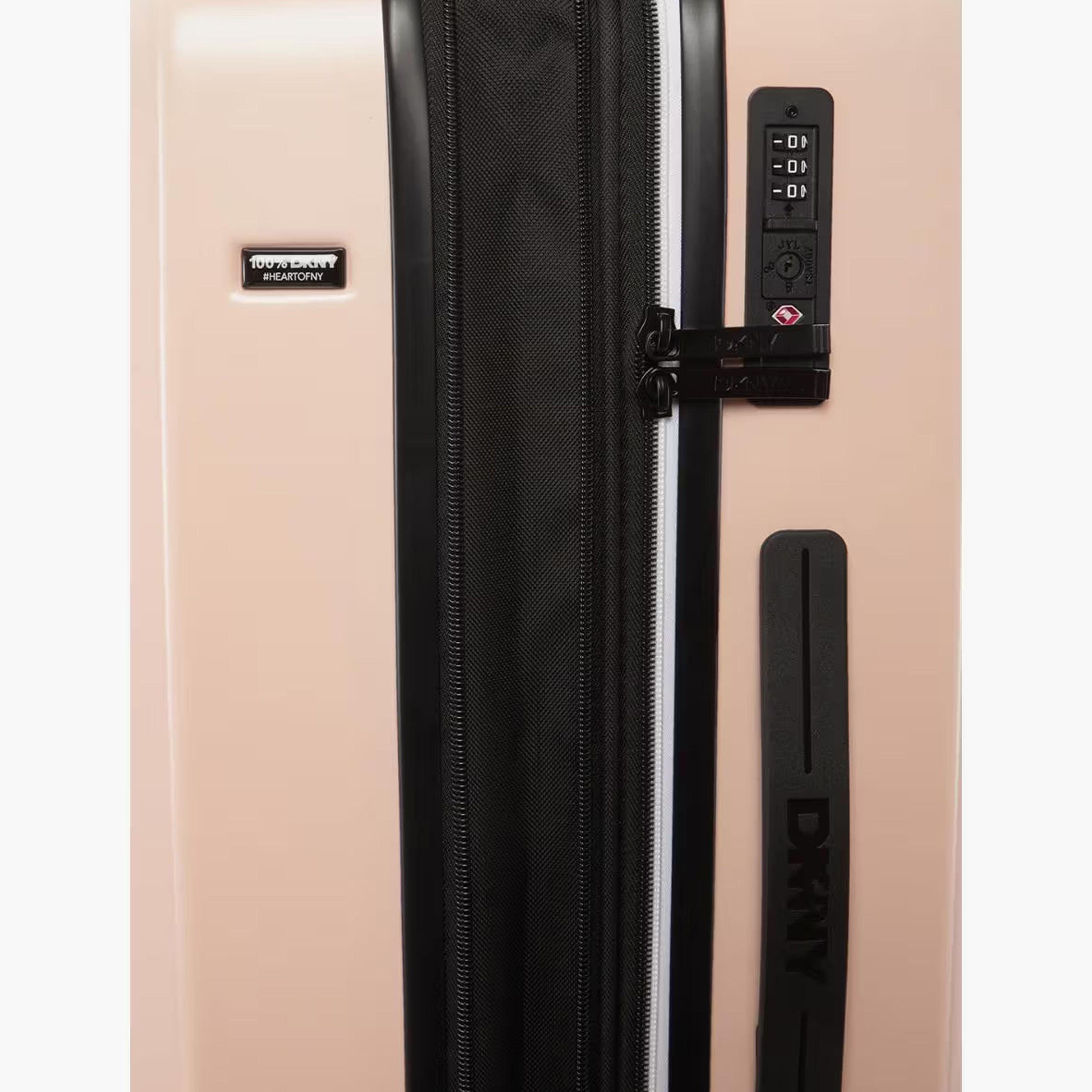 DKNY Logo Embossed Hardcase Luggage Trolley with Retractable Handle - 28 inches Check-In Bag-travel-luggagesandbags-luggage-image-8