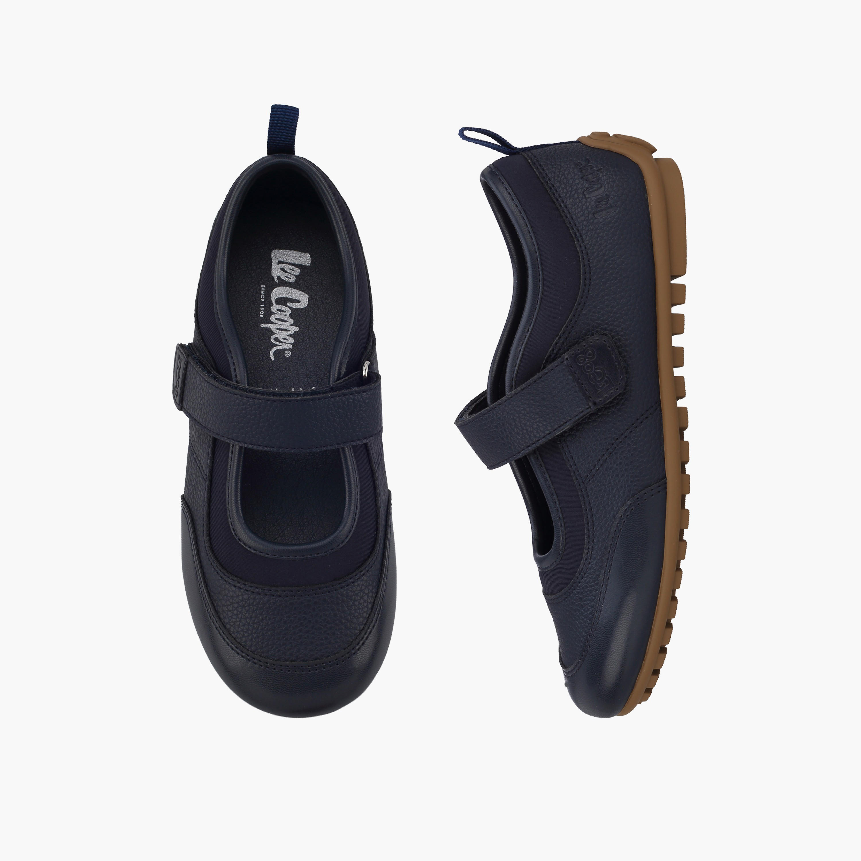 حذاء سنيكرز ماري جين بشريط لاصق للبنات من لي كوبر-girls-shoes-sneakers-image-1