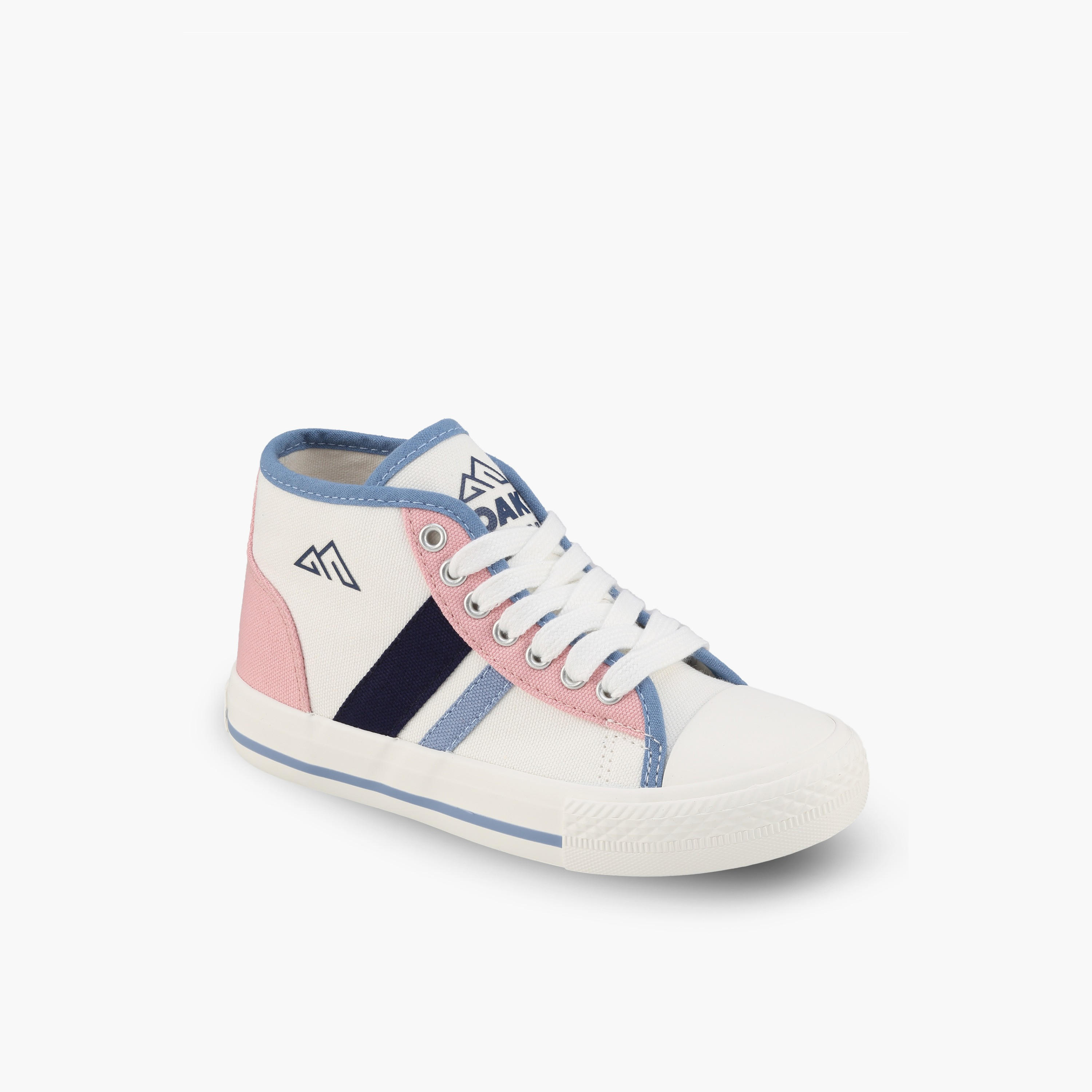 Oaklan by Shoexpress Girls Striped Lace-Up Ankle Sneakers-girls-shoes-sneakers-image-2