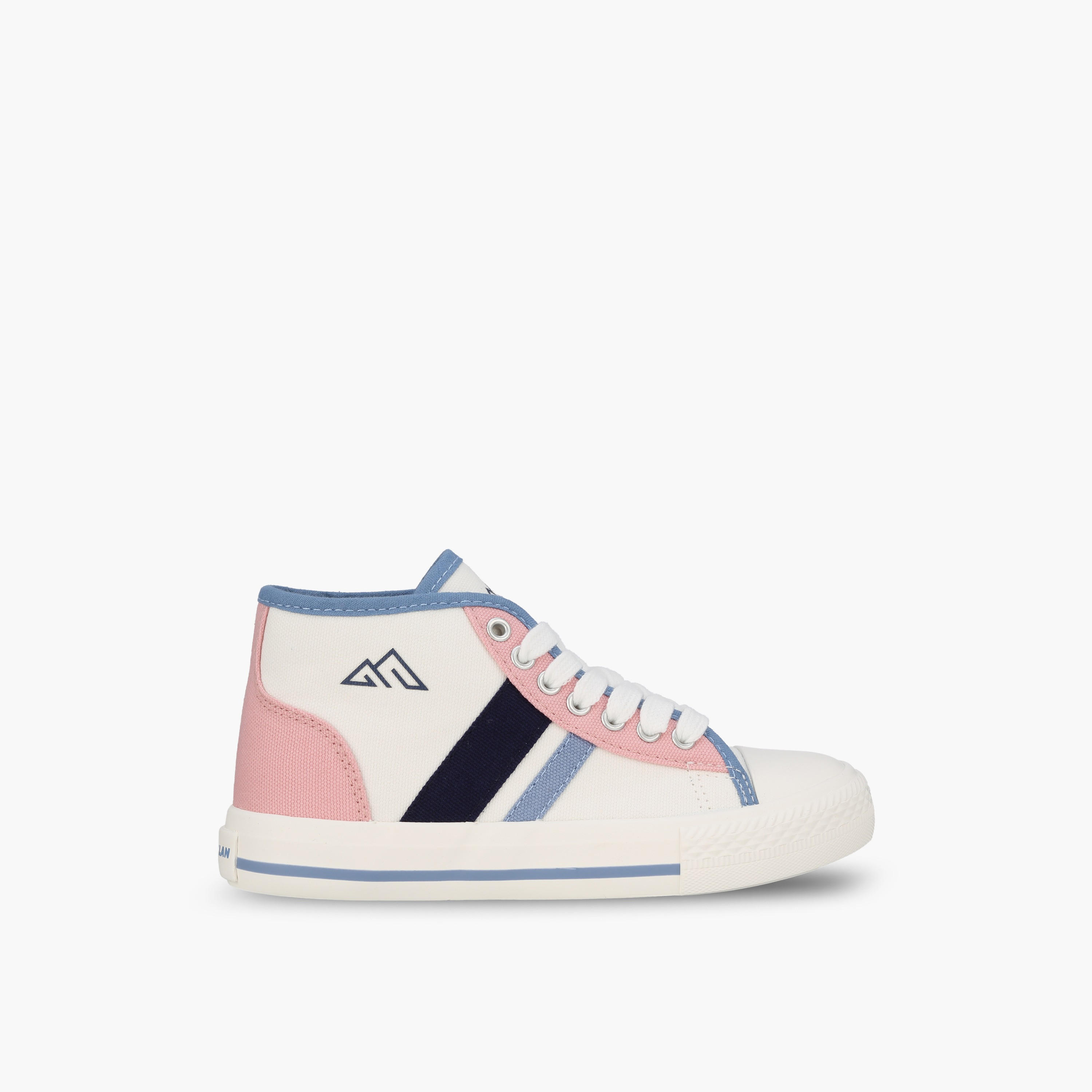 Oaklan by Shoexpress Girls Striped Lace-Up Ankle Sneakers-girls-shoes-sneakers-image-3