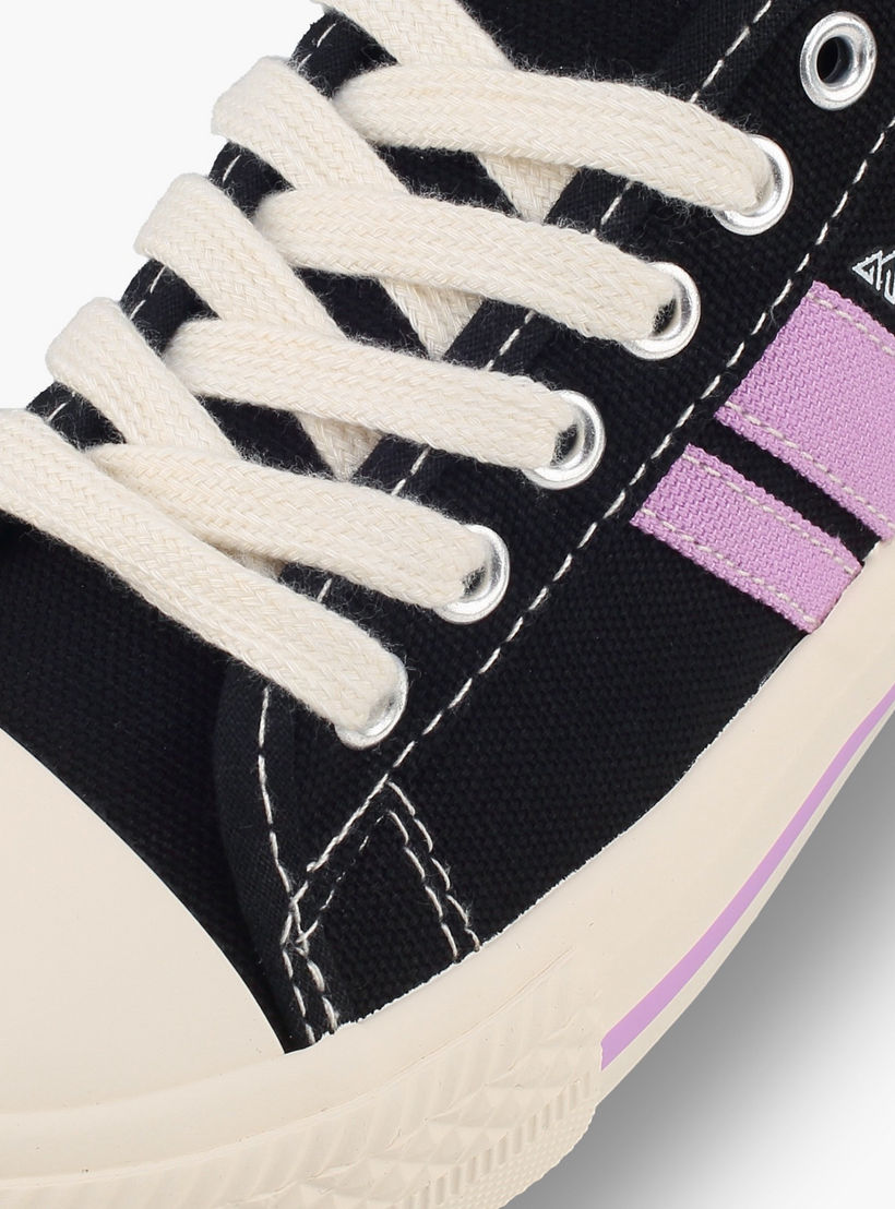 Oaklan by Shoexpress Girls Striped Lace-Up Ankle Sneakers-girls-shoes-sneakers-image-4