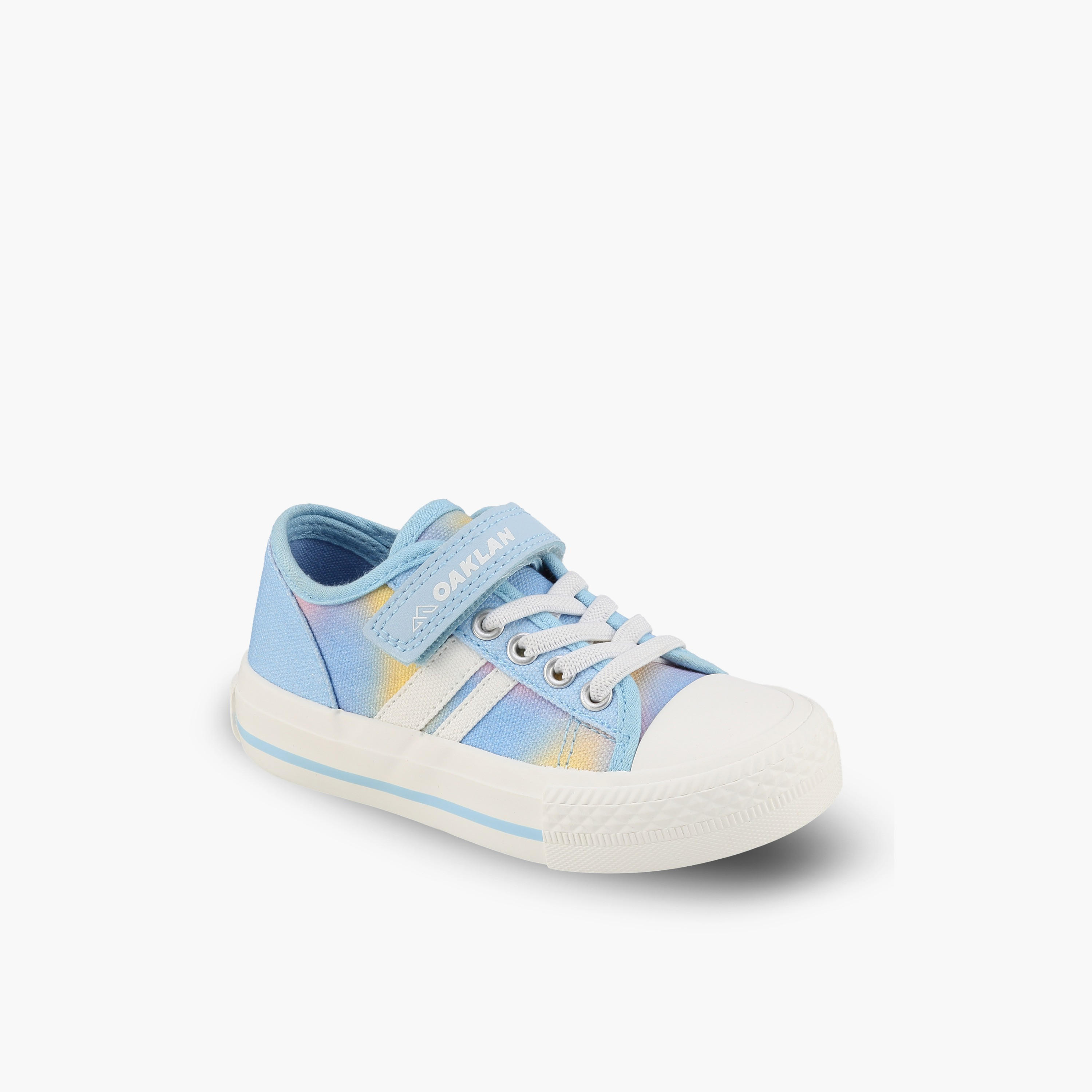 Oaklan by Shoexpress Girls Striped Lace-Up Ankle Sneakers-baby-girls-shoes-closedshoes-image-2