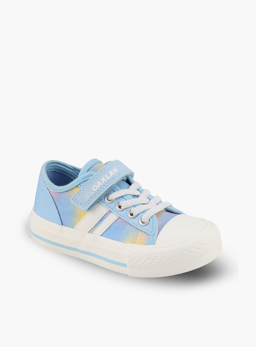 Oaklan by Shoexpress Girls Striped Lace-Up Ankle Sneakers-baby-girls-shoes-closedshoes-image-2