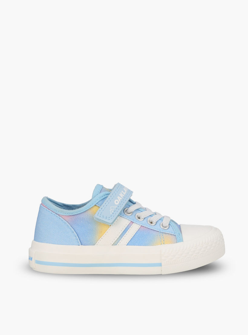 Oaklan by Shoexpress Girls Striped Lace-Up Ankle Sneakers-baby-girls-shoes-closedshoes-image-3